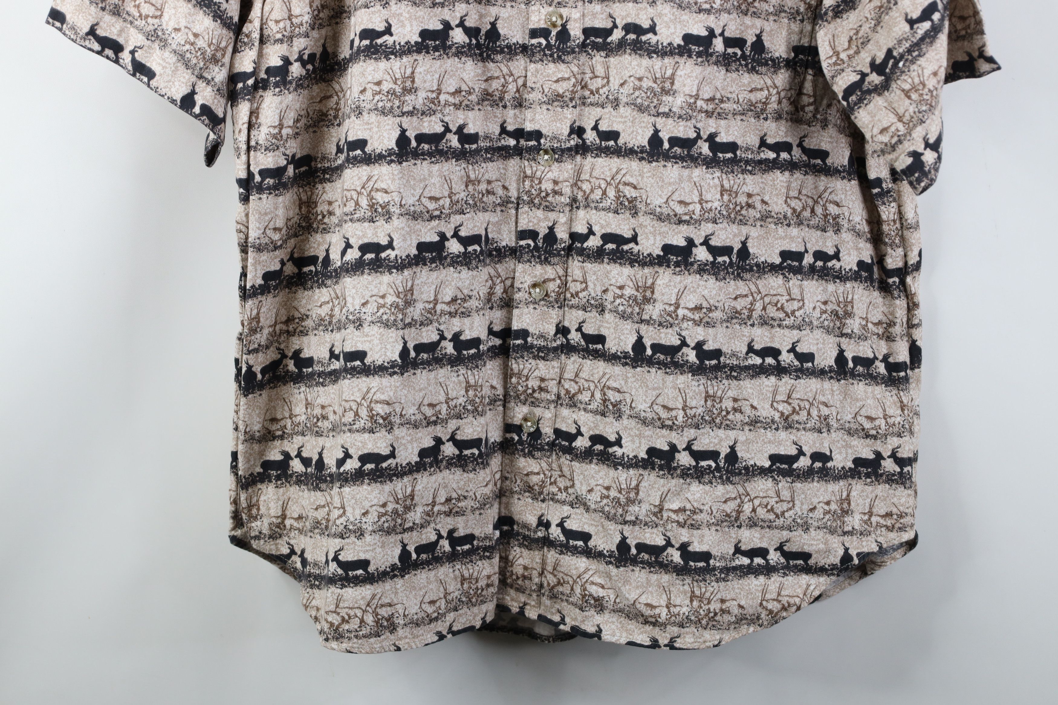 Cabelas Vintage Cabelas Antelope Print Short Sleeve Button Shirt Size US L / EU 52-54 / 3 - 3 Thumbnail