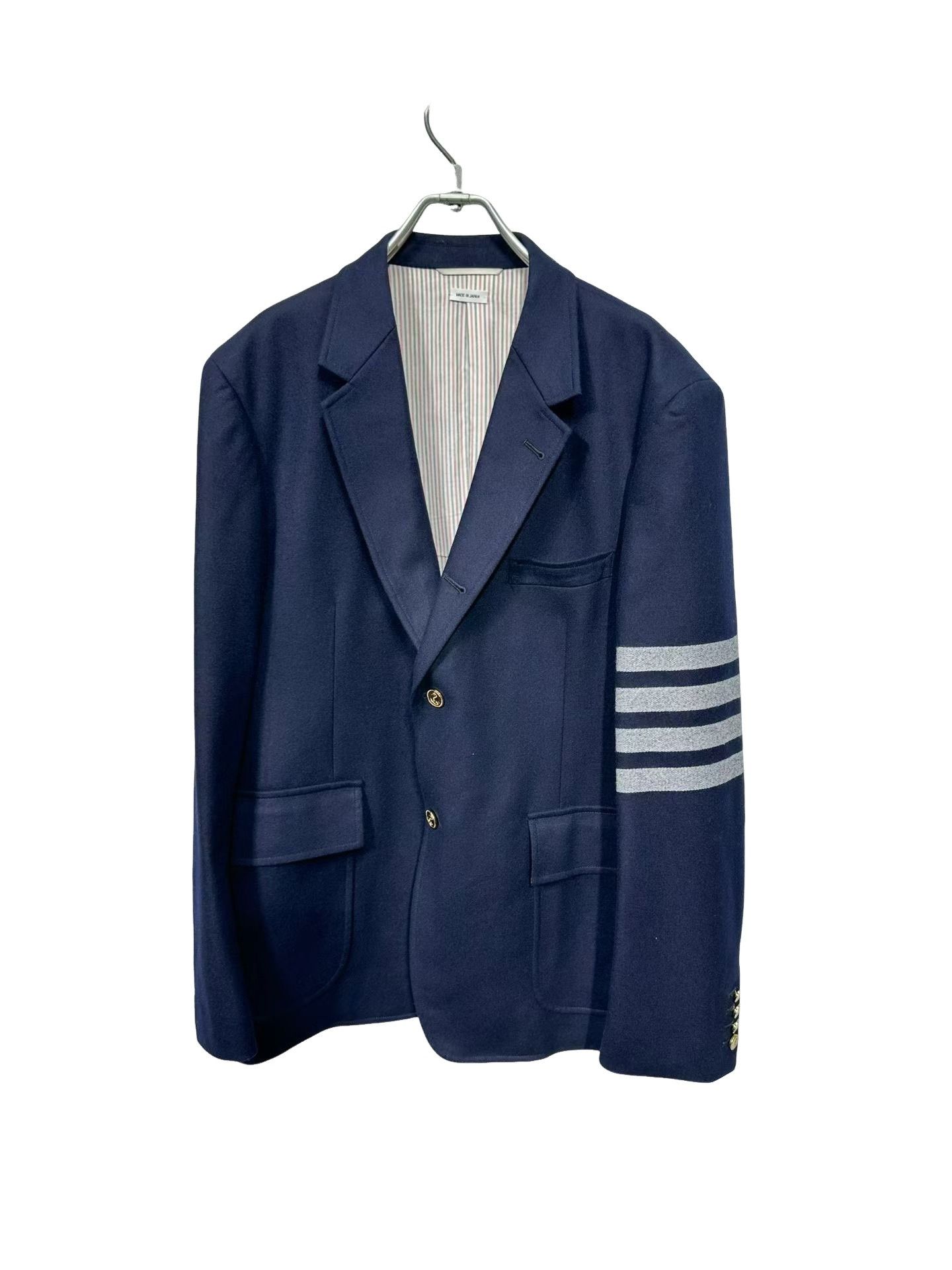 Thom Browne Thom Browne 4-Bar Navy Wool Blazer 40R Size 40R - 1 Thumbnail