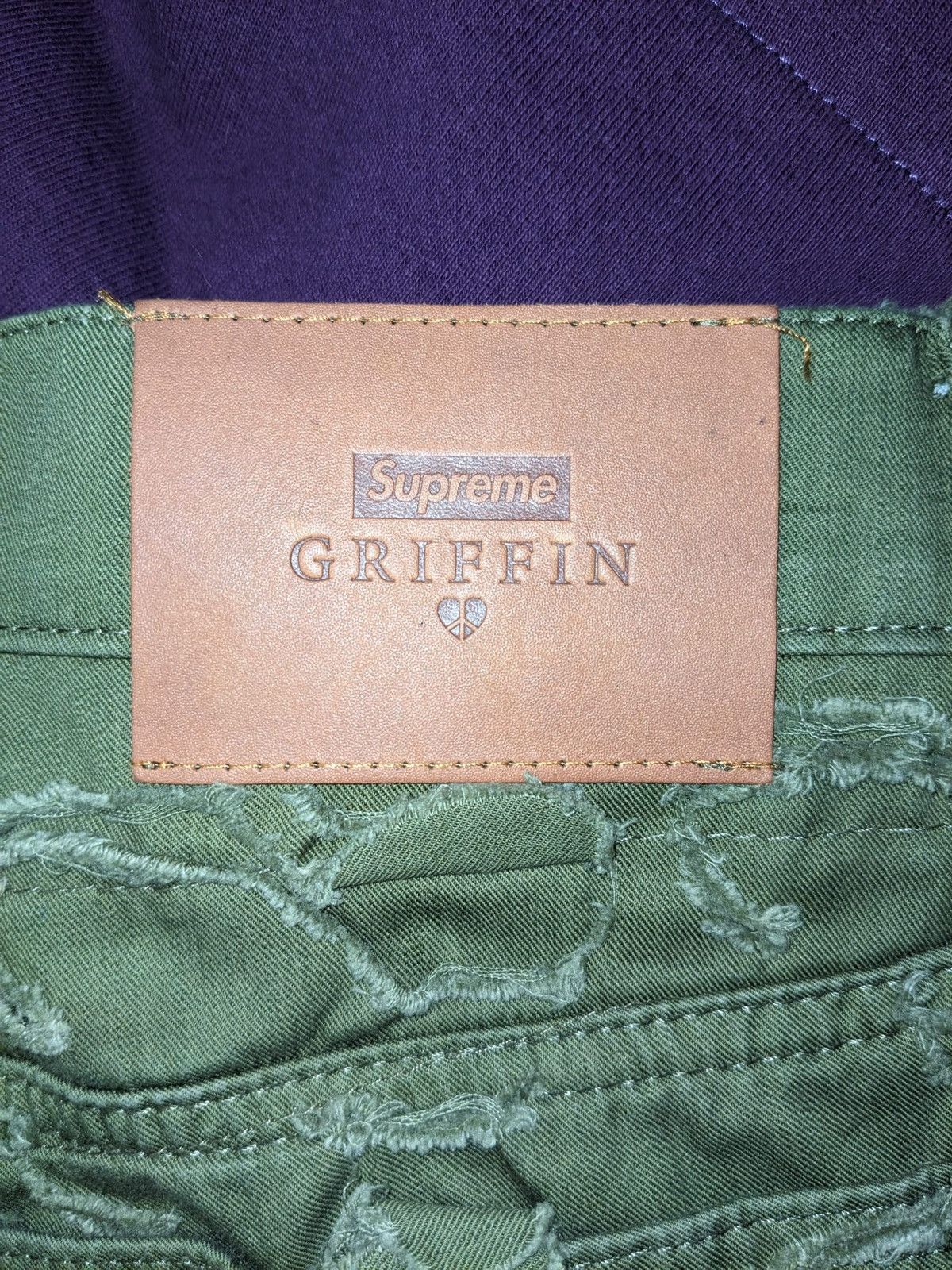 Supreme FW22 SUPREME GRIFFIN 5-POCKET JEAN OLIVE PANTS PANT SIZE 32 Size US 32 / EU 48 - 9 Thumbnail
