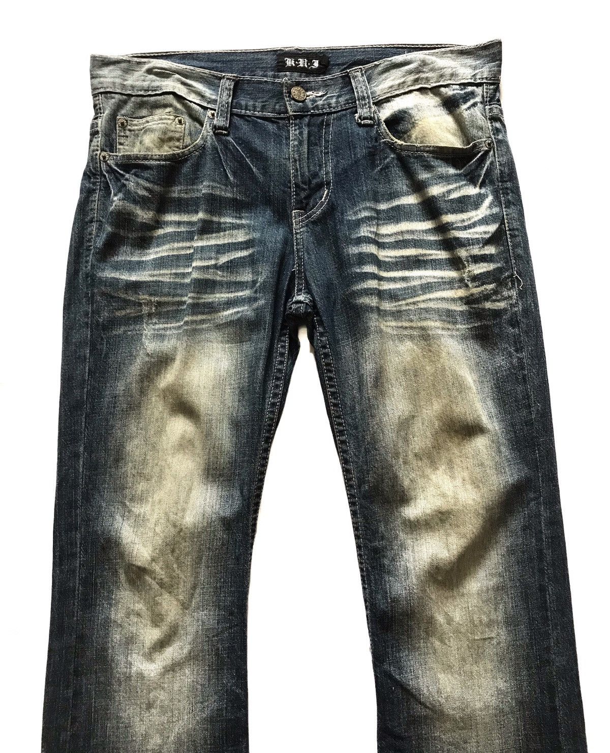 Japanese Brand K.U.I FLARE BLEACH JEANS Size US 32 / EU 48 - 2 Thumbnail