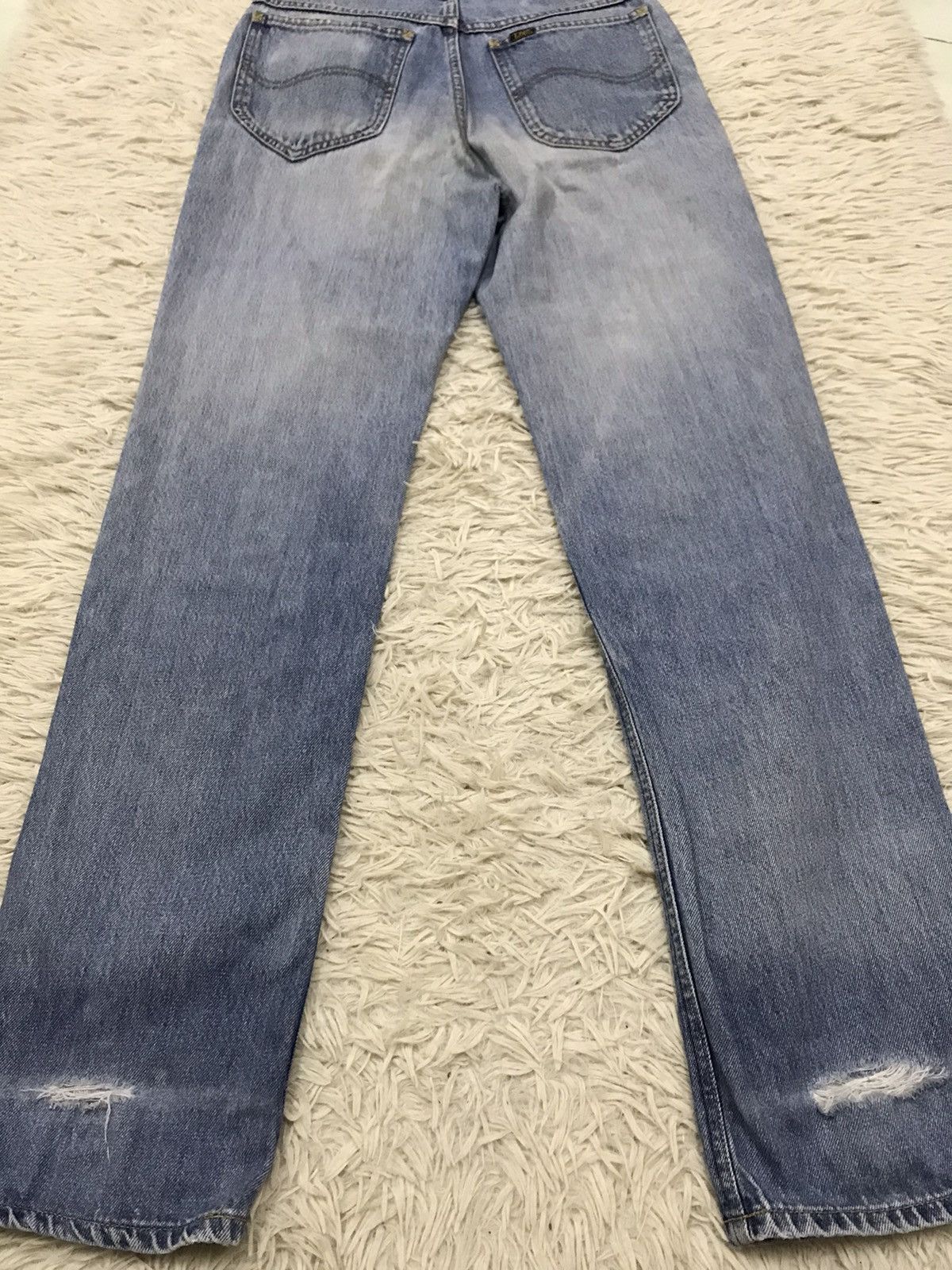 Lee Vintage Lee Straight Cut Distressed DenimJeans Size US 27 - 10 Thumbnail