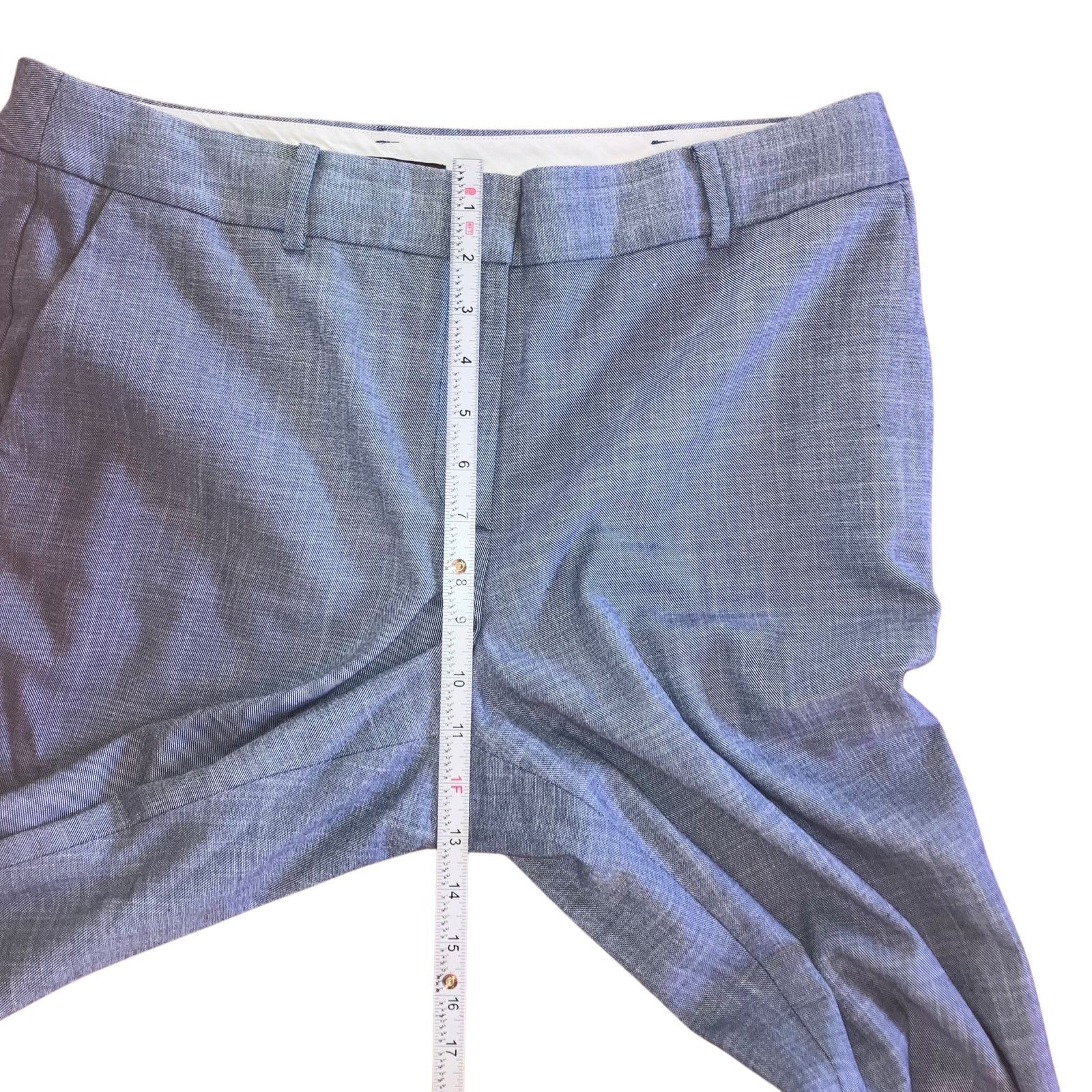 Talbots Light Blue Sharkskin Straight-leg Suit Pants- sz 14P