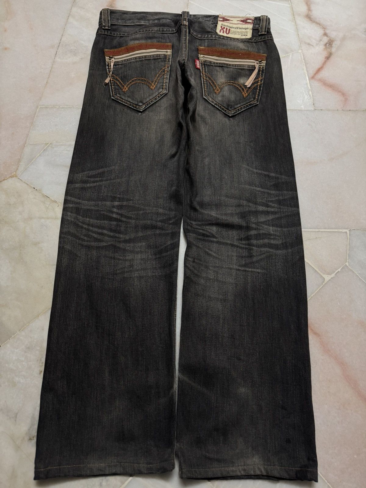 Japanese Brand 90's Vintage Japanese Faded Distressed Black Jeans Size US 34 / EU 50 - 10 Thumbnail