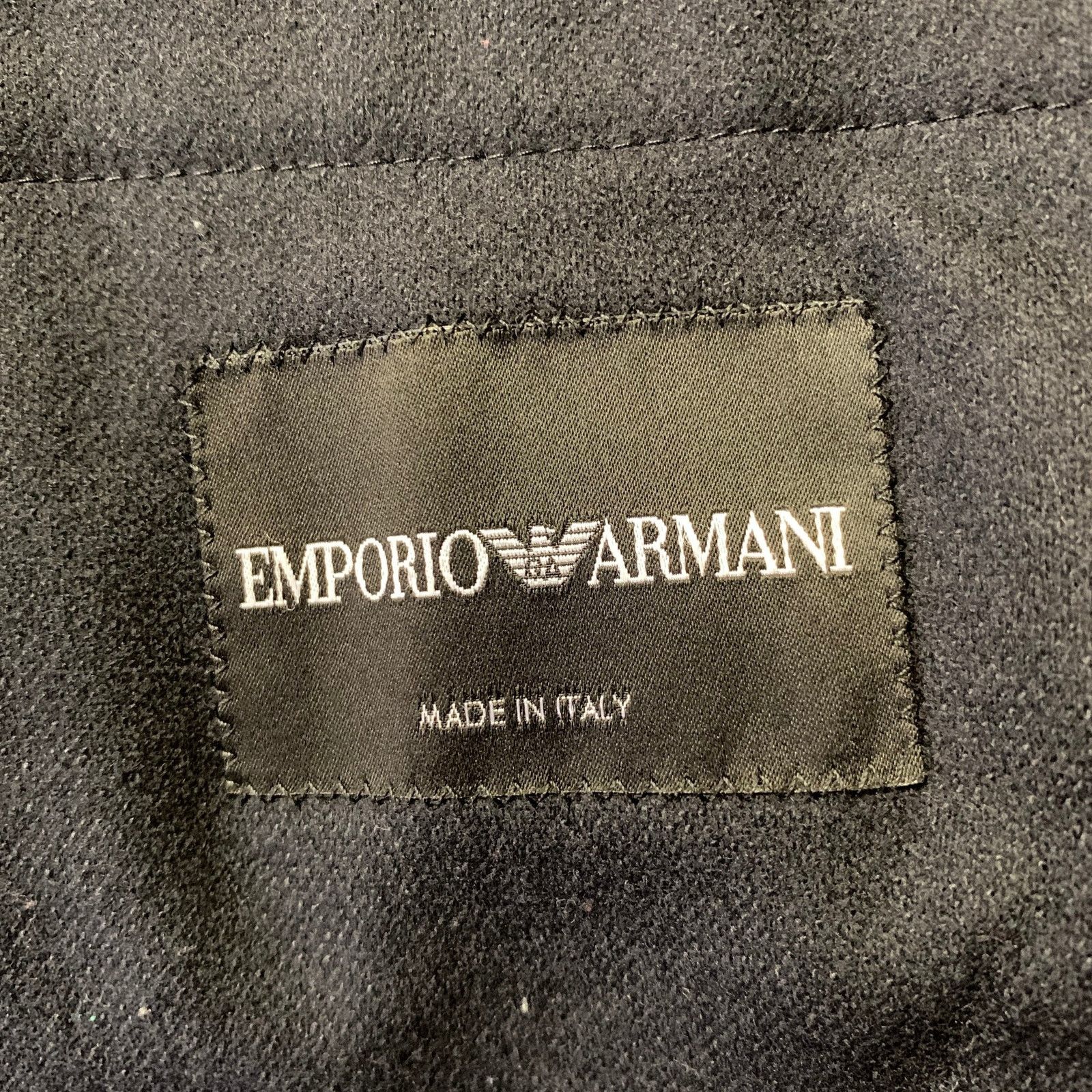 Emporio Armani EMPORIO ARMANI Size 34 Navy Ribbed Wool Polyamide Jacket Size 34R - 5 Thumbnail