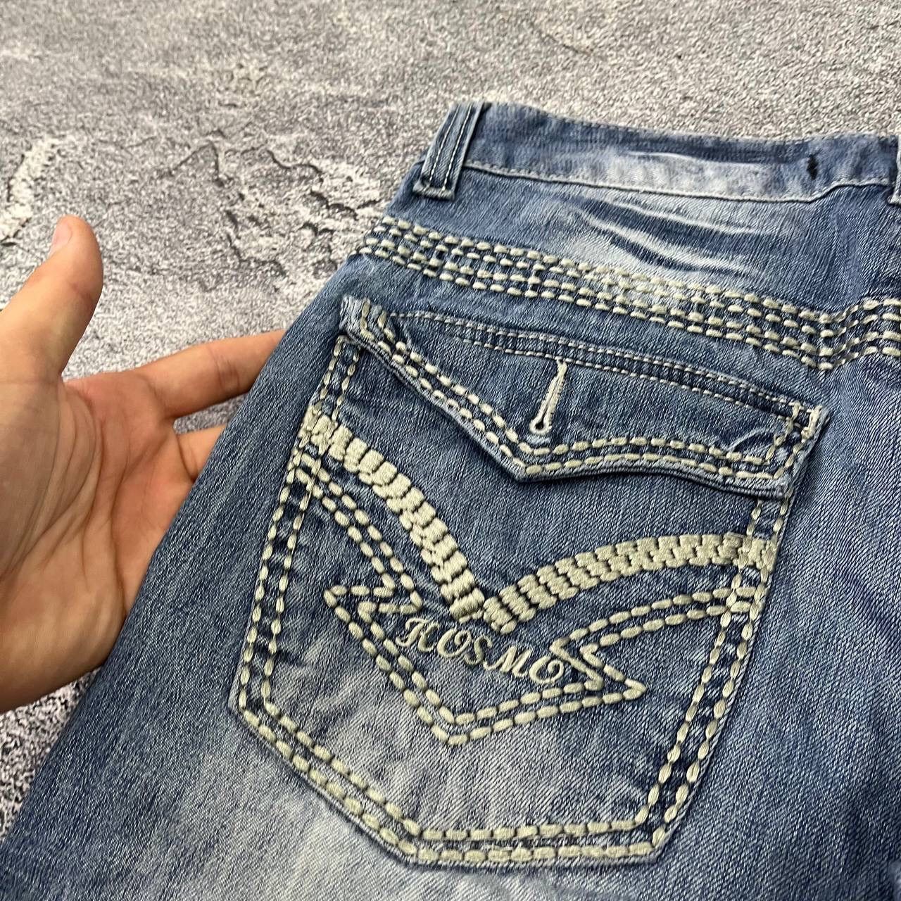 Vintage Y2K Kosmo Lupo Jeans Denim Washed Embroidered Logo Size US 32 / EU 48 - 17 Thumbnail