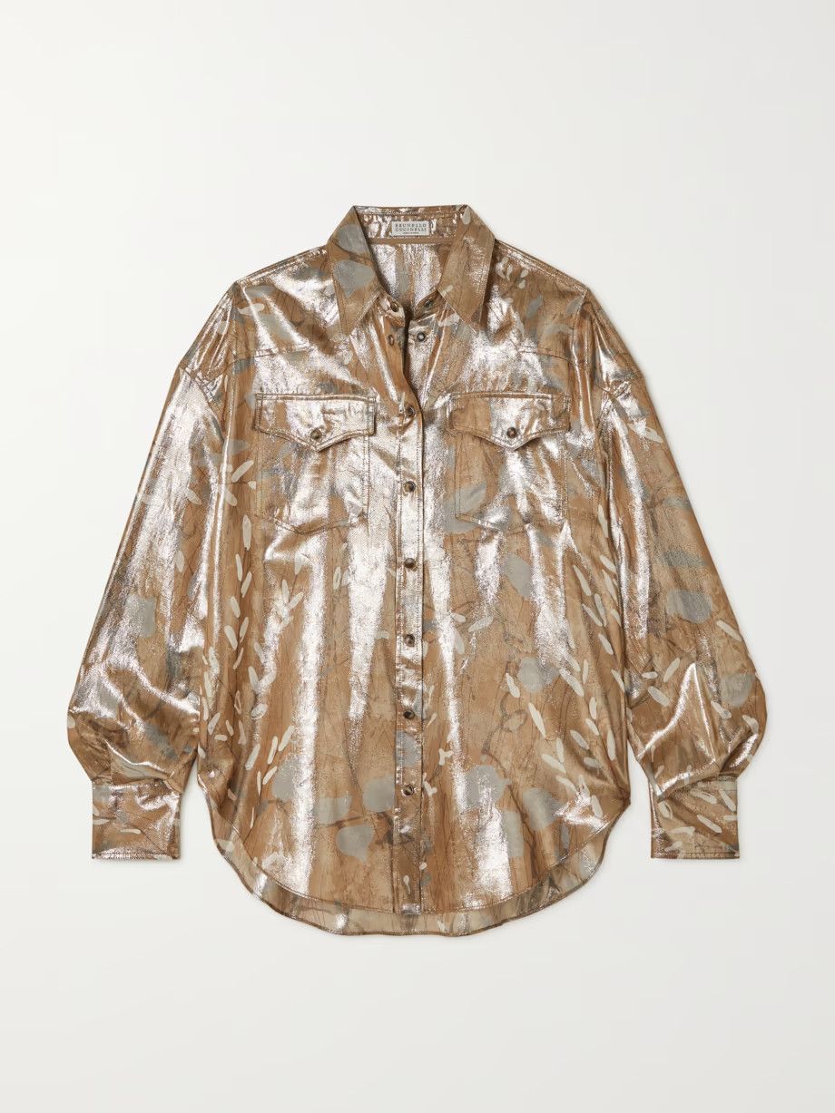 Brunello Cucinelli o1y0725 Shirt in Brown Size M / US 6-8 / IT 42-44 - 1 Thumbnail