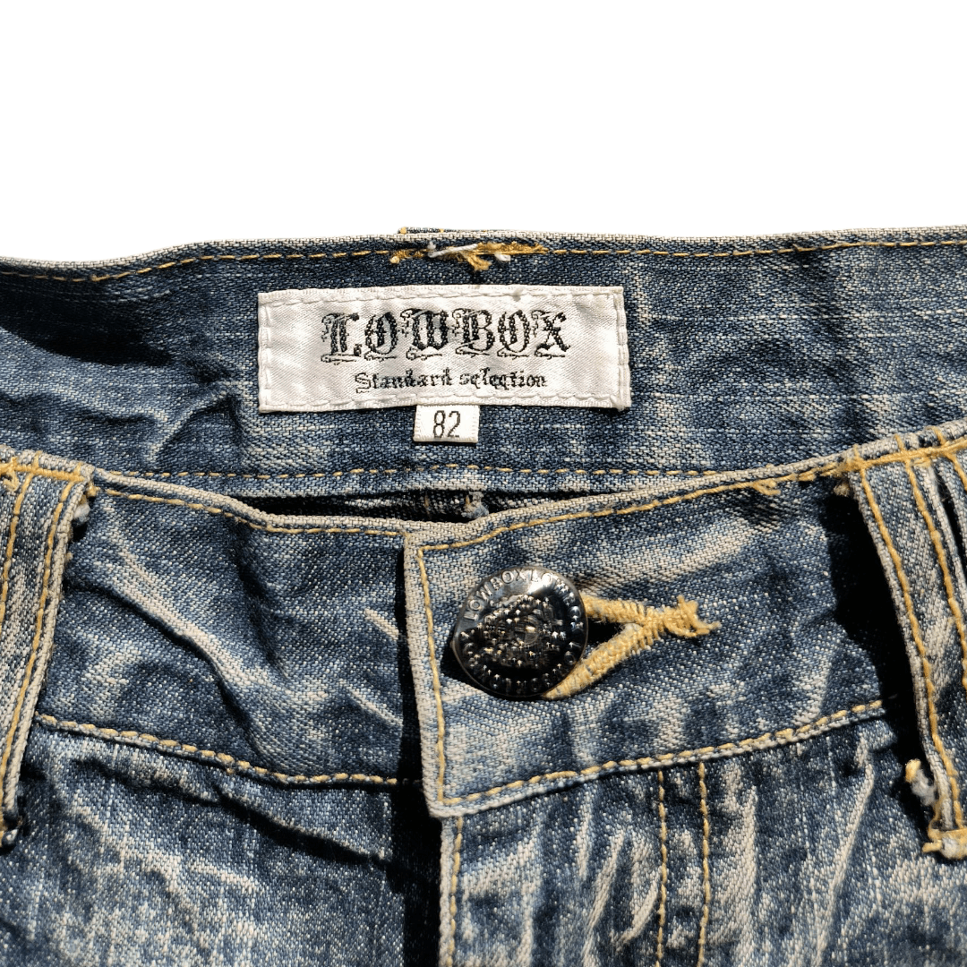 LOWBOX Vintage 2000s LOWBOX Denim Jorts Grunge Style Size US 30 / EU 46 - 3 Thumbnail