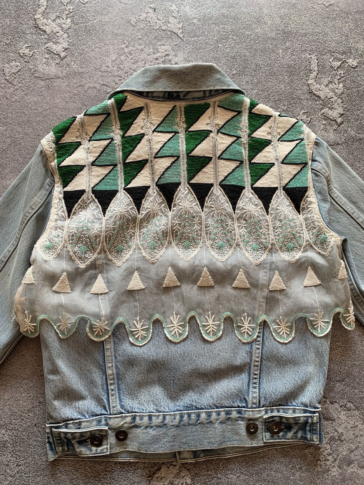 Levi's Made & Crafted Levi's Made&Crafted Trucker Hand Beaded Jacket Lace Size0/XS Size XS / US 0-2 / IT 36-38 - 9 Thumbnail