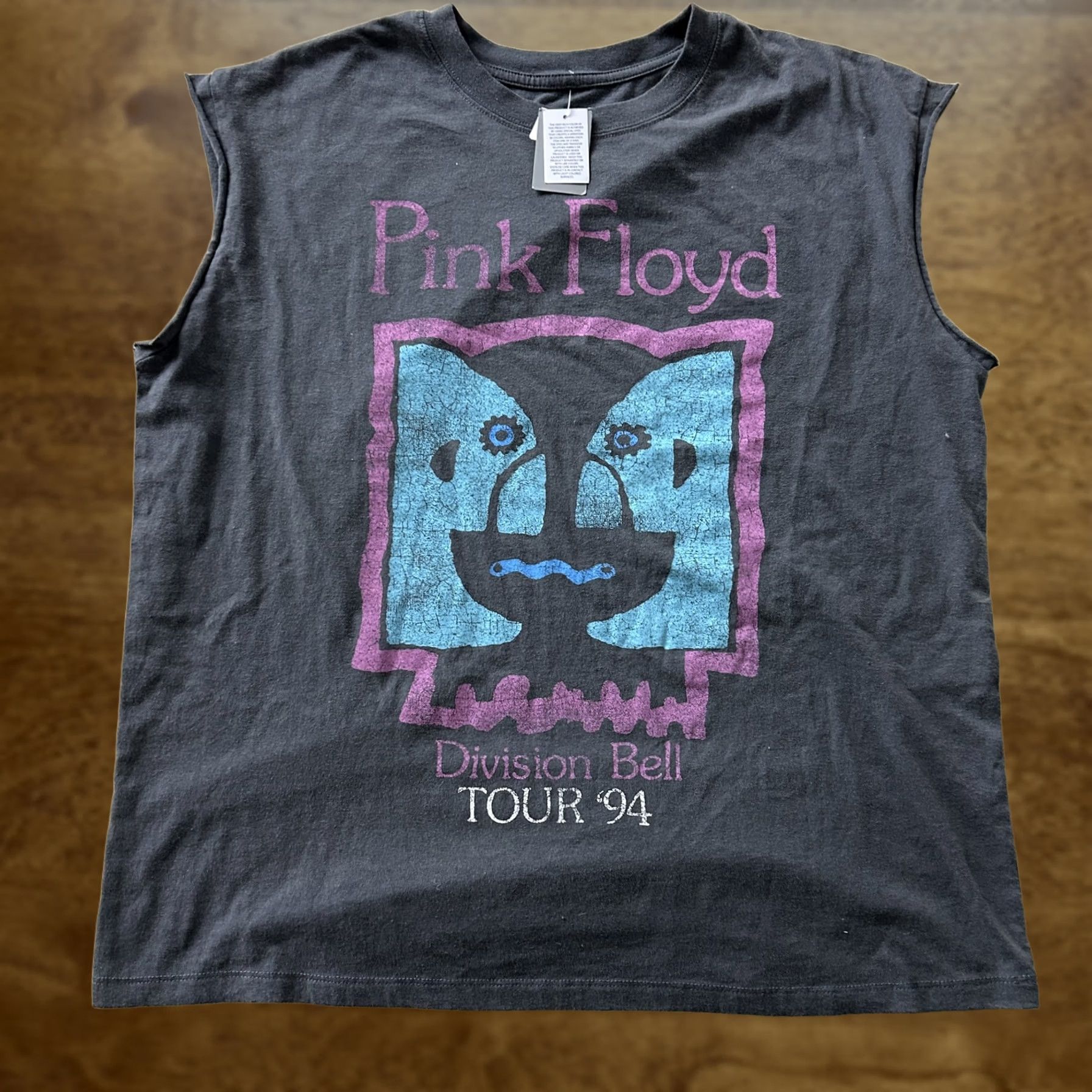 Vintage Pink Floyd Hybrid Apparel Shirt Mens XL Black Division Bell Tour 94 Tank T-Shirt Size US XL / EU 56 / 4 - 1 Thumbnail
