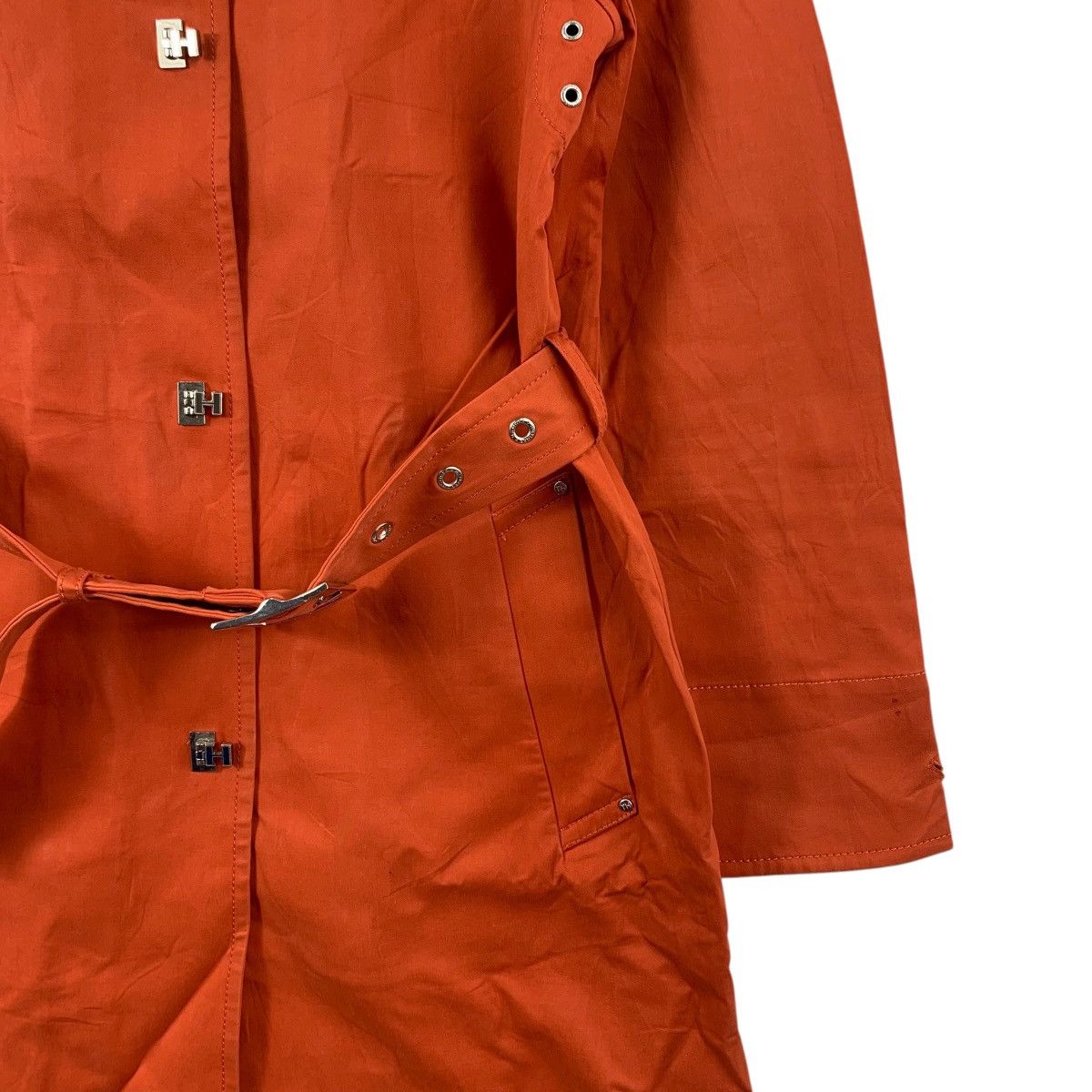 Tommy Hilfiger TOMMY HILFIGER Orange Long Trench Coat Parka Jacket Size M / US 6-8 / IT 42-44 - 6 Thumbnail