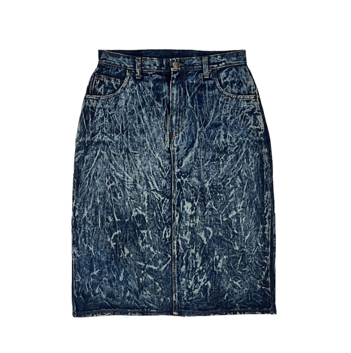 Levi's × Levi's Vintage Clothing × Vintage Vintage Levi’s 90s Stonewashed Blue Denim Jeans Skirt y2k 13 Size 24" / US 00 / IT 34 - 2 Thumbnail