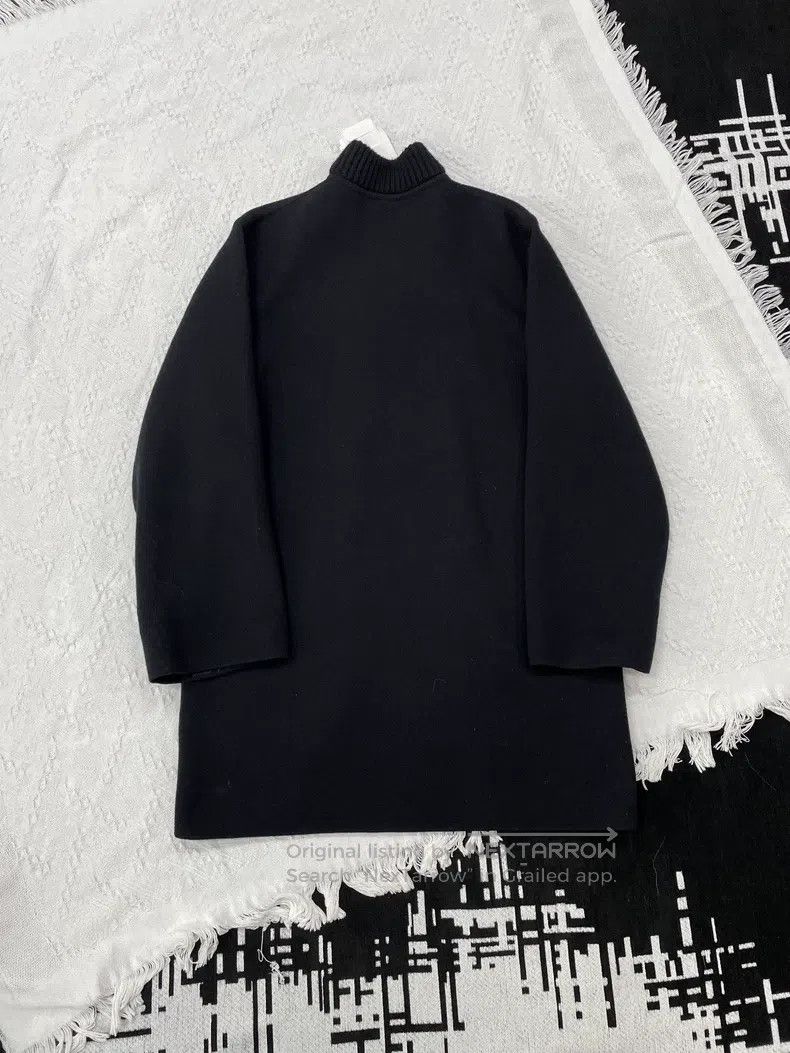 Hermes Hermes Black reversible long woolen coat, loose fit Size XXS / US 00 / IT 34 - 2 Thumbnail