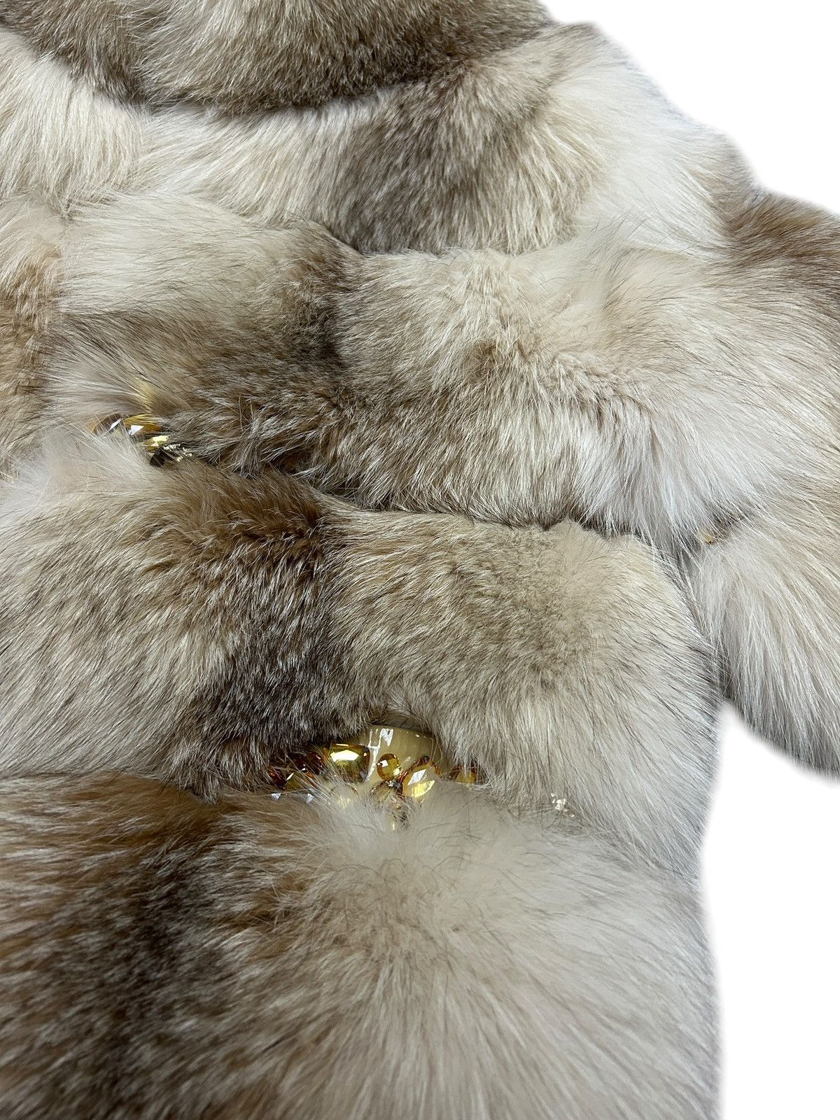 Dsquared2 F/W 14 Embellished Arctic Fox Fur Jacket Size S / US 4 / IT 40 - 3 Thumbnail
