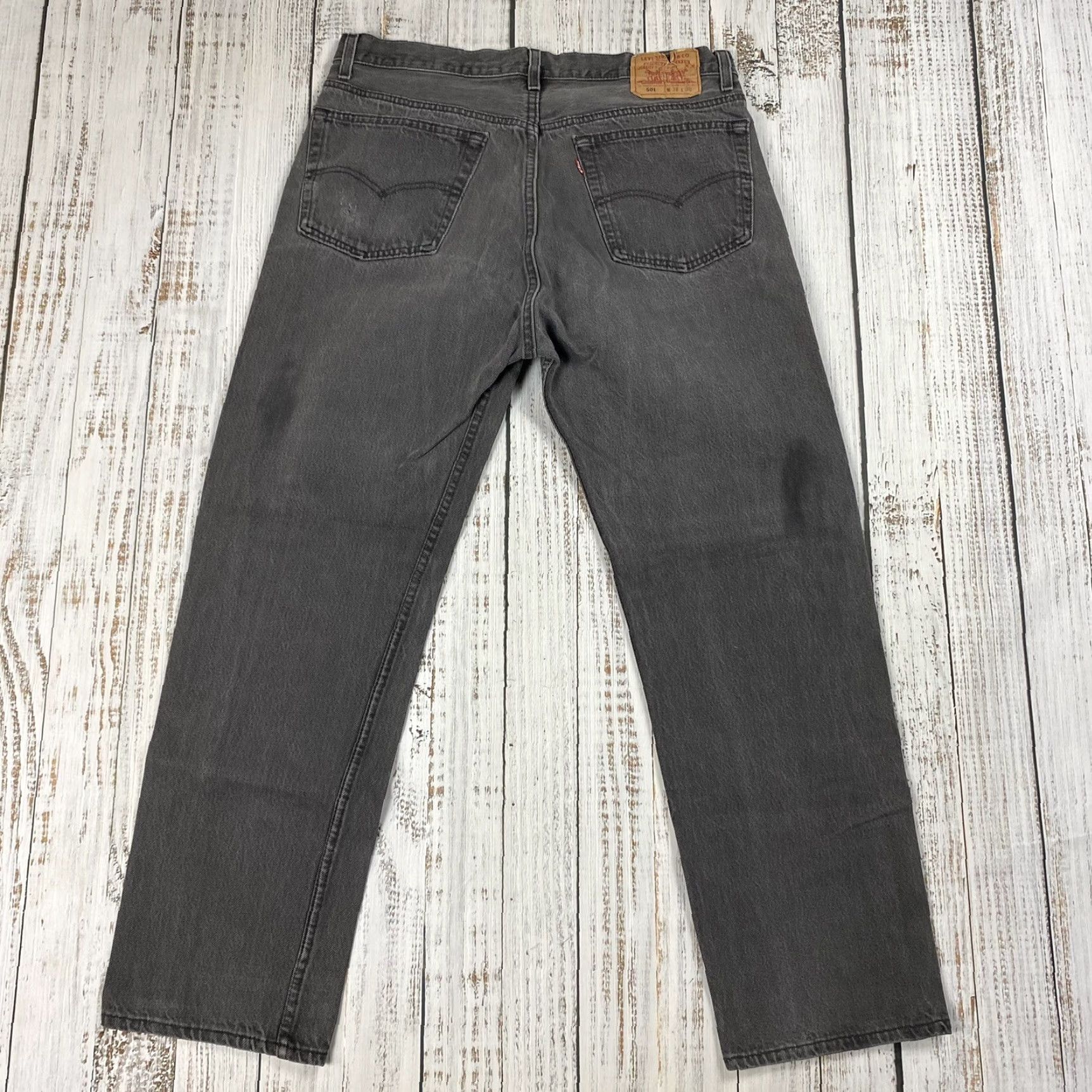 Levi's VINTAGE LEVI'S 501 XX Faded Black Denim Jeans 36x30.5 Relaxed Fit 90s Mens Size US 38 / EU 54 - 7 Thumbnail