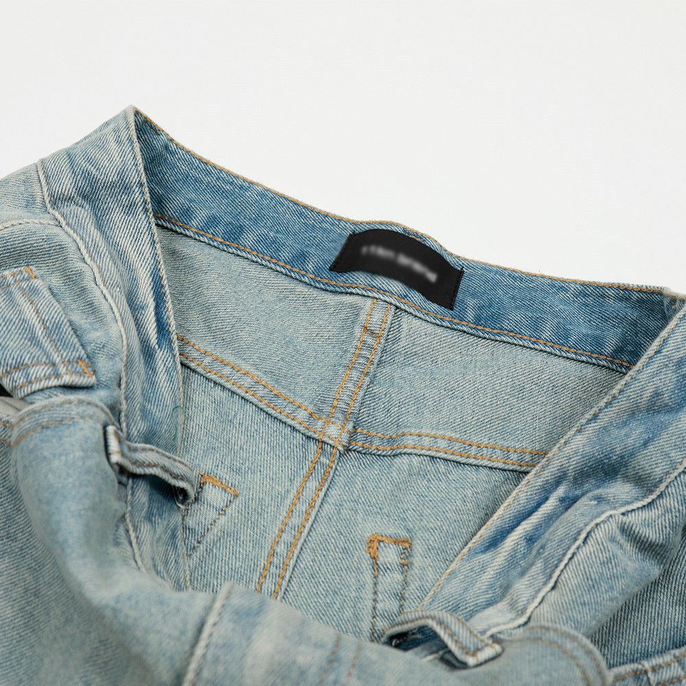 Japanese Brand × Jean Men's loose punk washed distressed ripped jeans Size US 32 / EU 48 - 5 Thumbnail