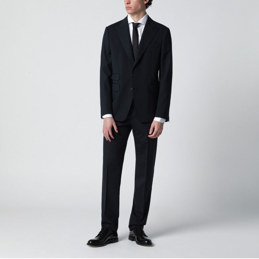 Dsquared2 o1d2blof0226 Single Breasted Suit in Navy Blue Size US 36 / EU 52 - 2 Thumbnail