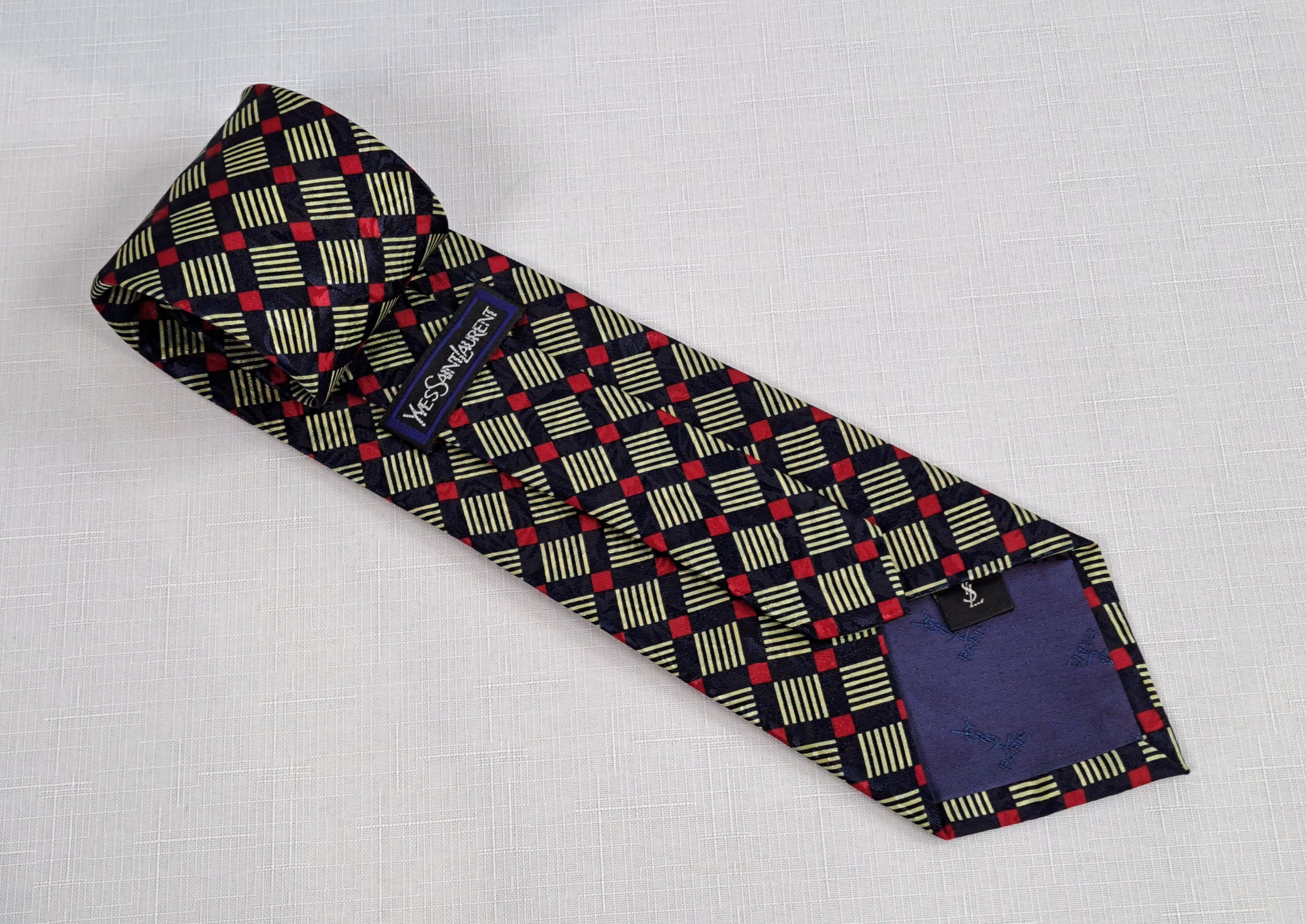 Vintage × Yves Saint Laurent Vintage YVES SAINT LAURENT silk Tie. Size ONE SIZE - 2 Thumbnail