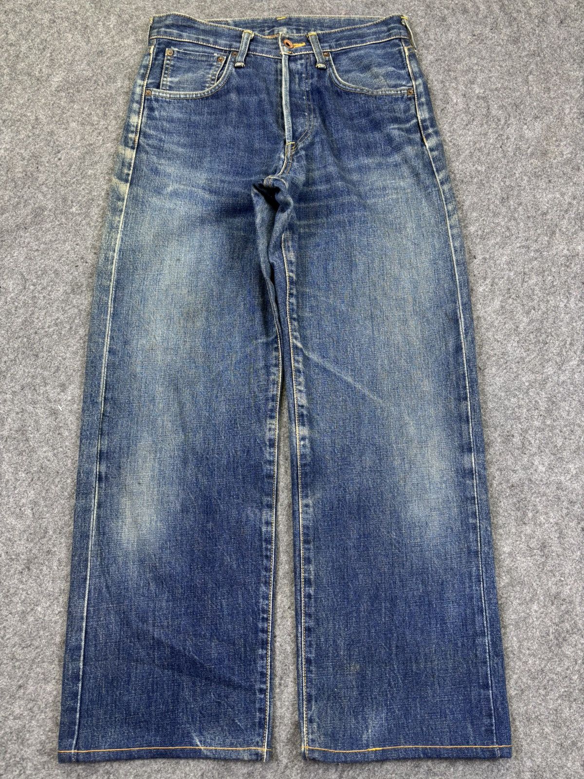 Edwin 💥Wide Selvedge💥Vtg Edwin 505 Wide Blue Wash Denim F964 Size US 28 / EU 44 - 17 Thumbnail