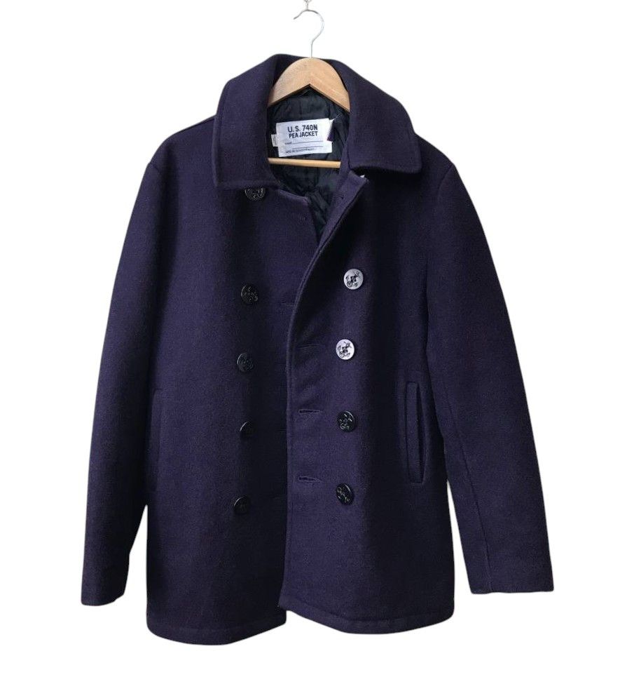 Schott VINTAGE SCHOTT US 70N PEACOAT PURPLE DOUBLE BREASTED Size US M / EU 48-50 / 2 - 1 Thumbnail