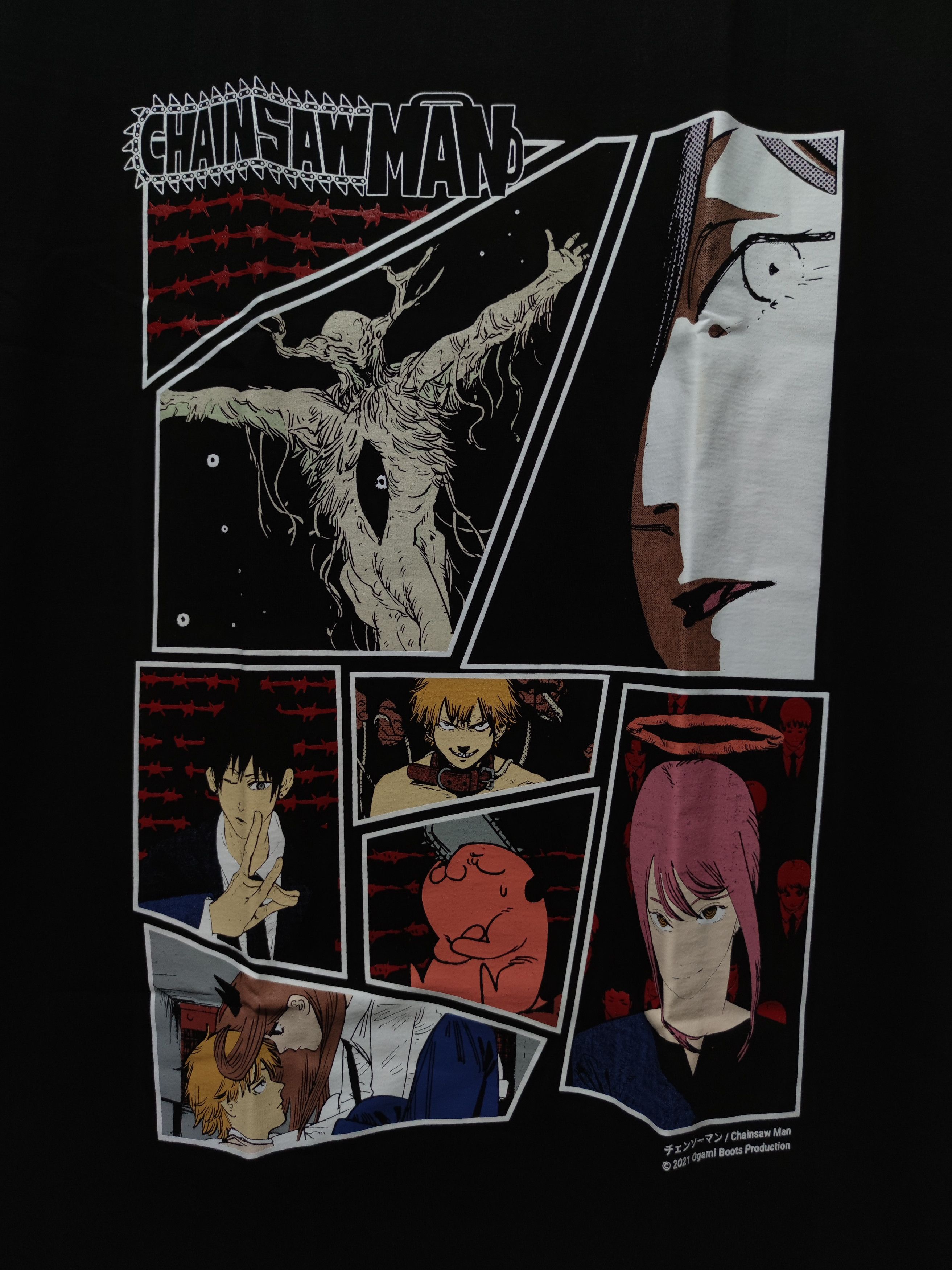 Anime Chainsaw Man Denji vs Katana Man T-shirt Size US XL / EU 56 / 4 - 2 Thumbnail