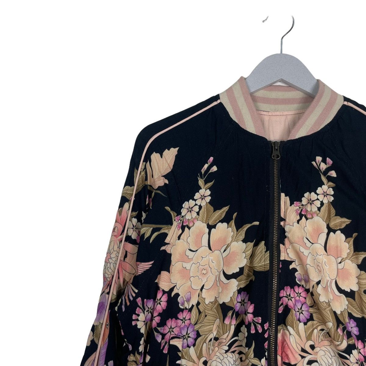 Japanese Brand 💥SUKAJAN SAKURA FLORAL REVERSIBLE ZIPPER JACKET Size M / US 6-8 / IT 42-44 - 7 Thumbnail