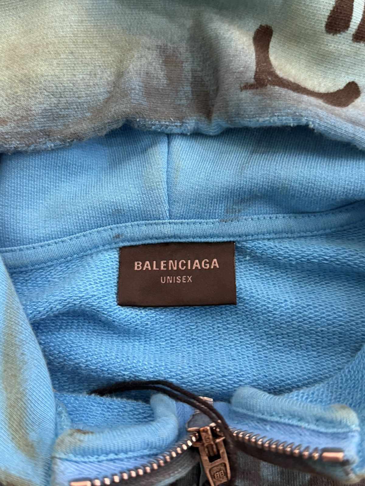 Balenciaga Balenciaga SS23 Blue Skate Graffiti Zip Hoodie Sz.S Size US S / EU 44-46 / 1 - 4 Thumbnail