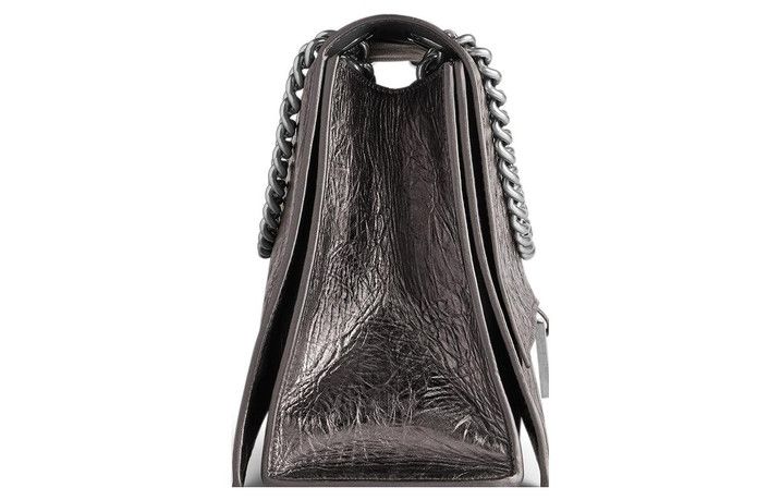 Balenciaga o1la1rc1a0725 Size: OS / Crush Chain Bag Medium in Grey Size ONE SIZE - 4 Thumbnail