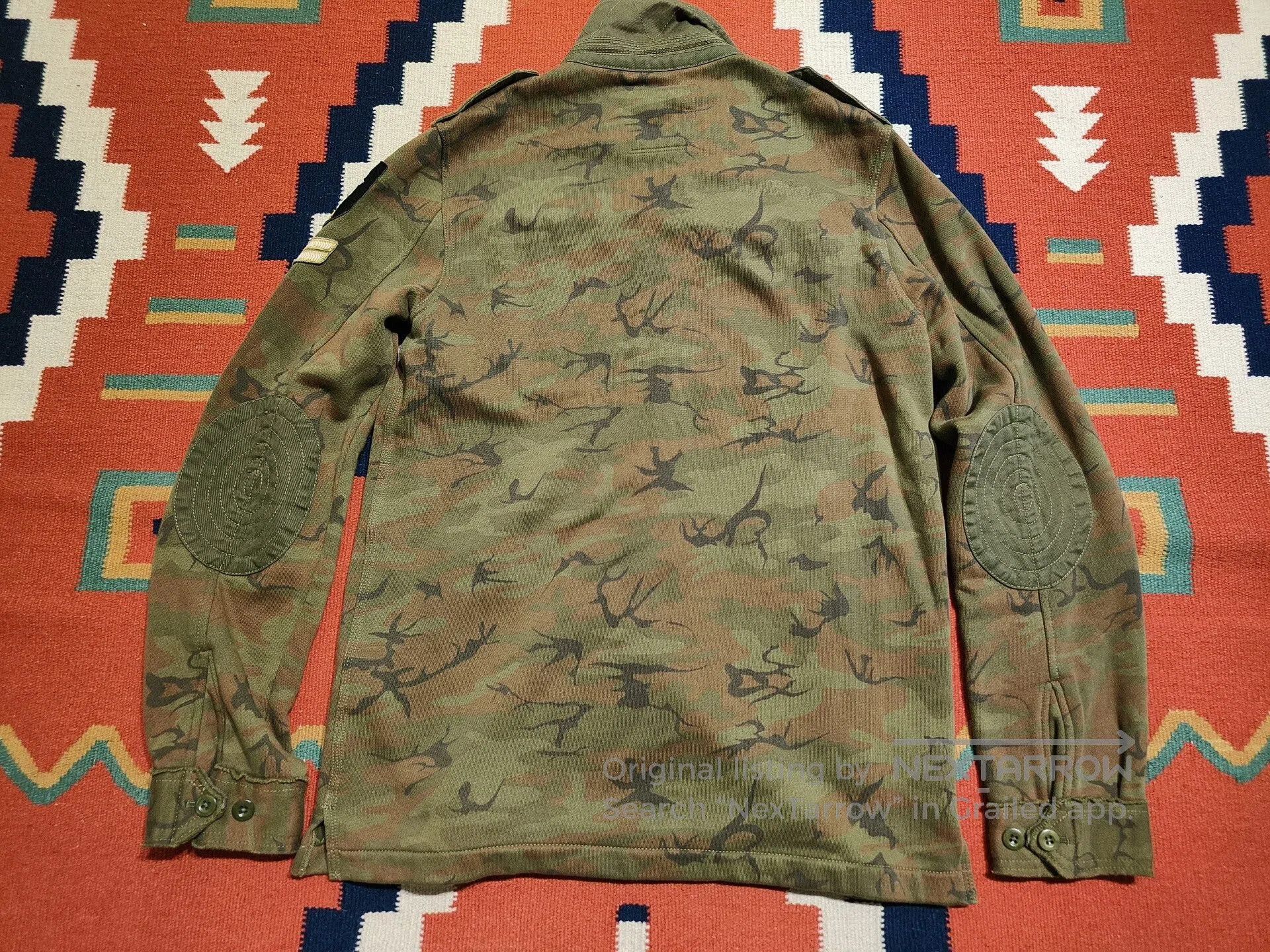 RRL Ralph Lauren Rugby Camouflage Knitted Military Jacket. Size US M / EU 48-50 / 2 - 3 Thumbnail