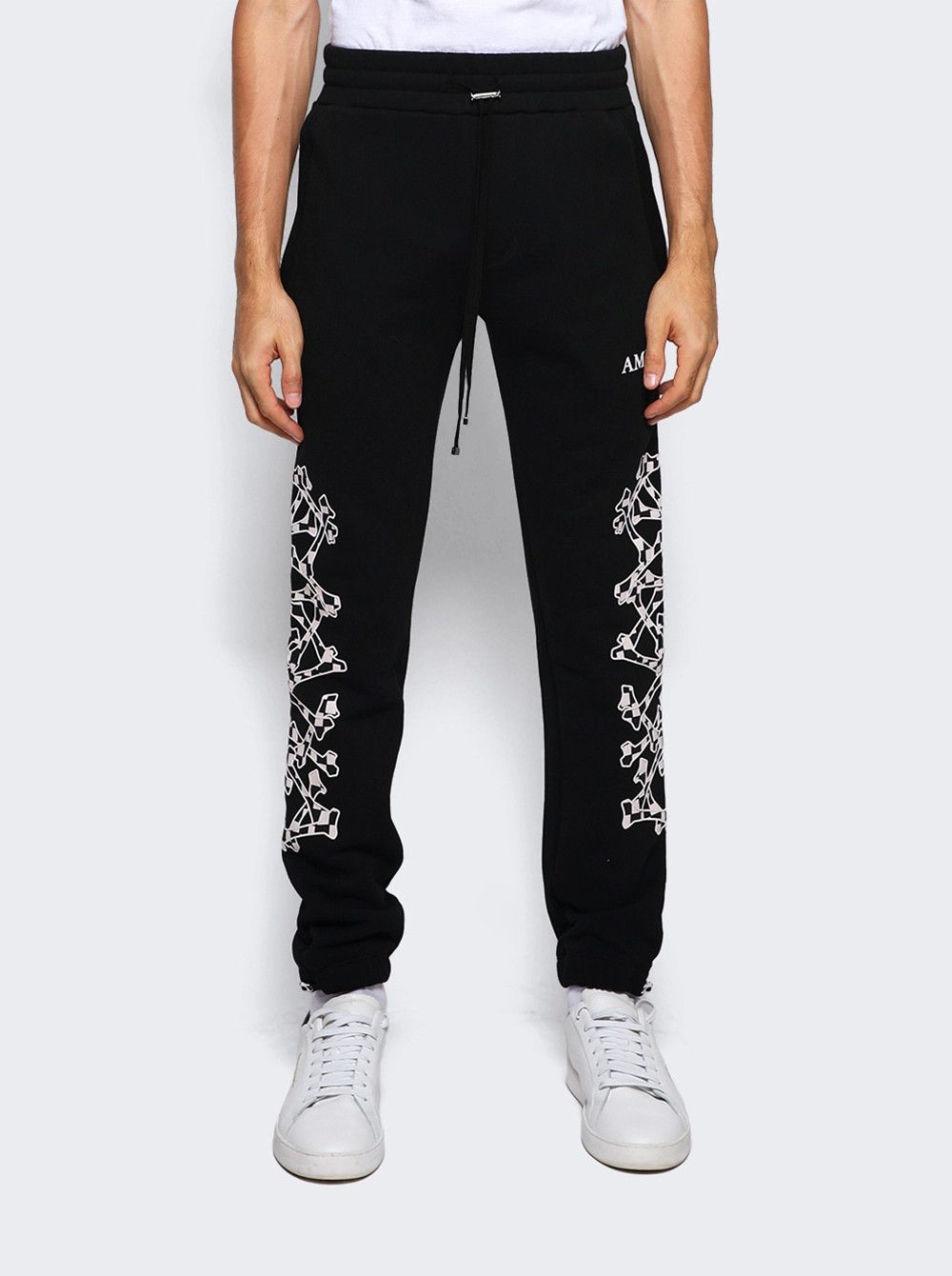 Amiri o1gr1nt0924 Checkered Bones Sweatpant in Black Size US 40 / EU 56 - 2 Thumbnail