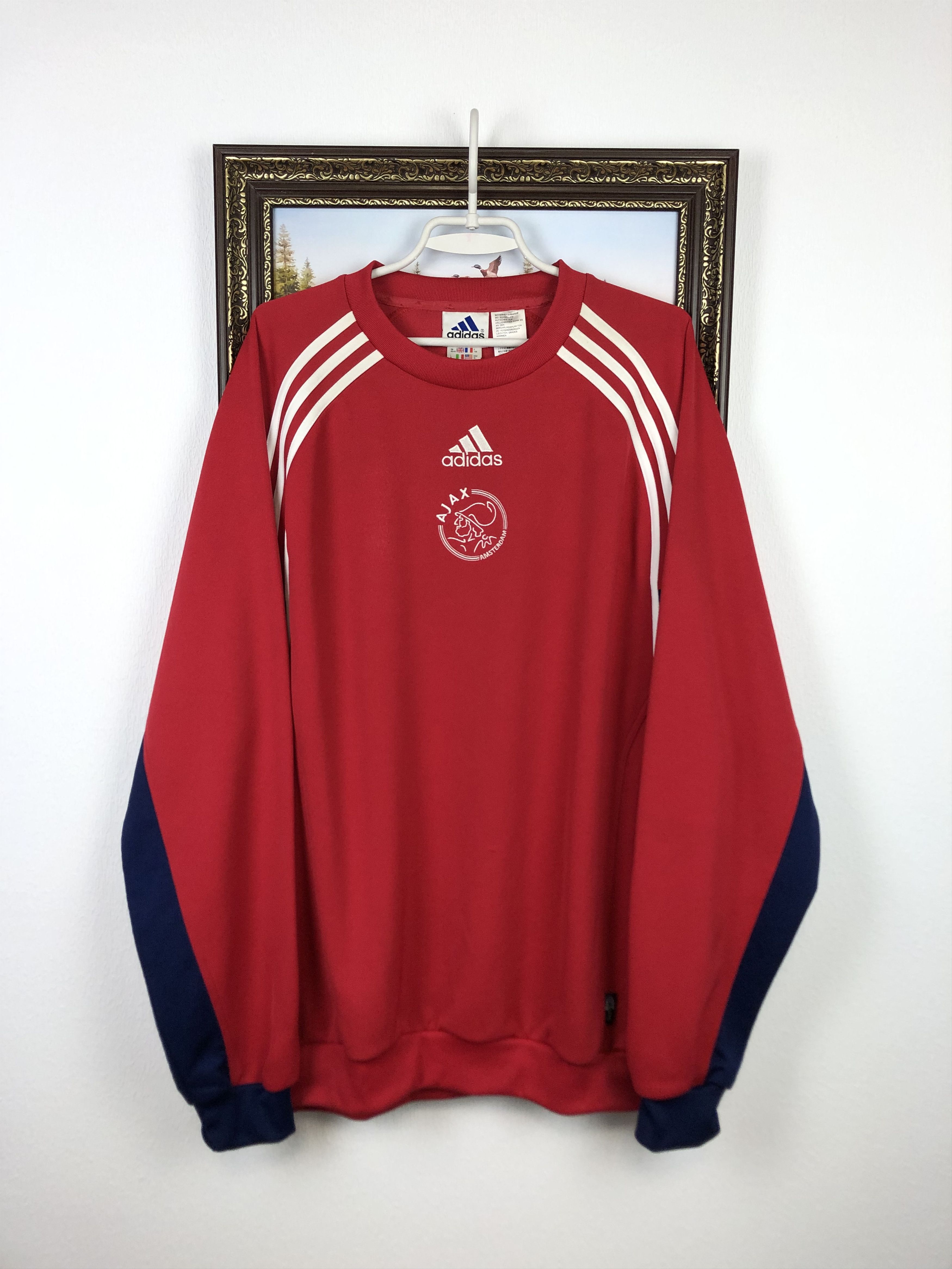 Adidas × Vintage Vintage Ajax Amsterdam Football Sweatshirt Soccer Track Size US XL / EU 56 / 4 - 1 Thumbnail