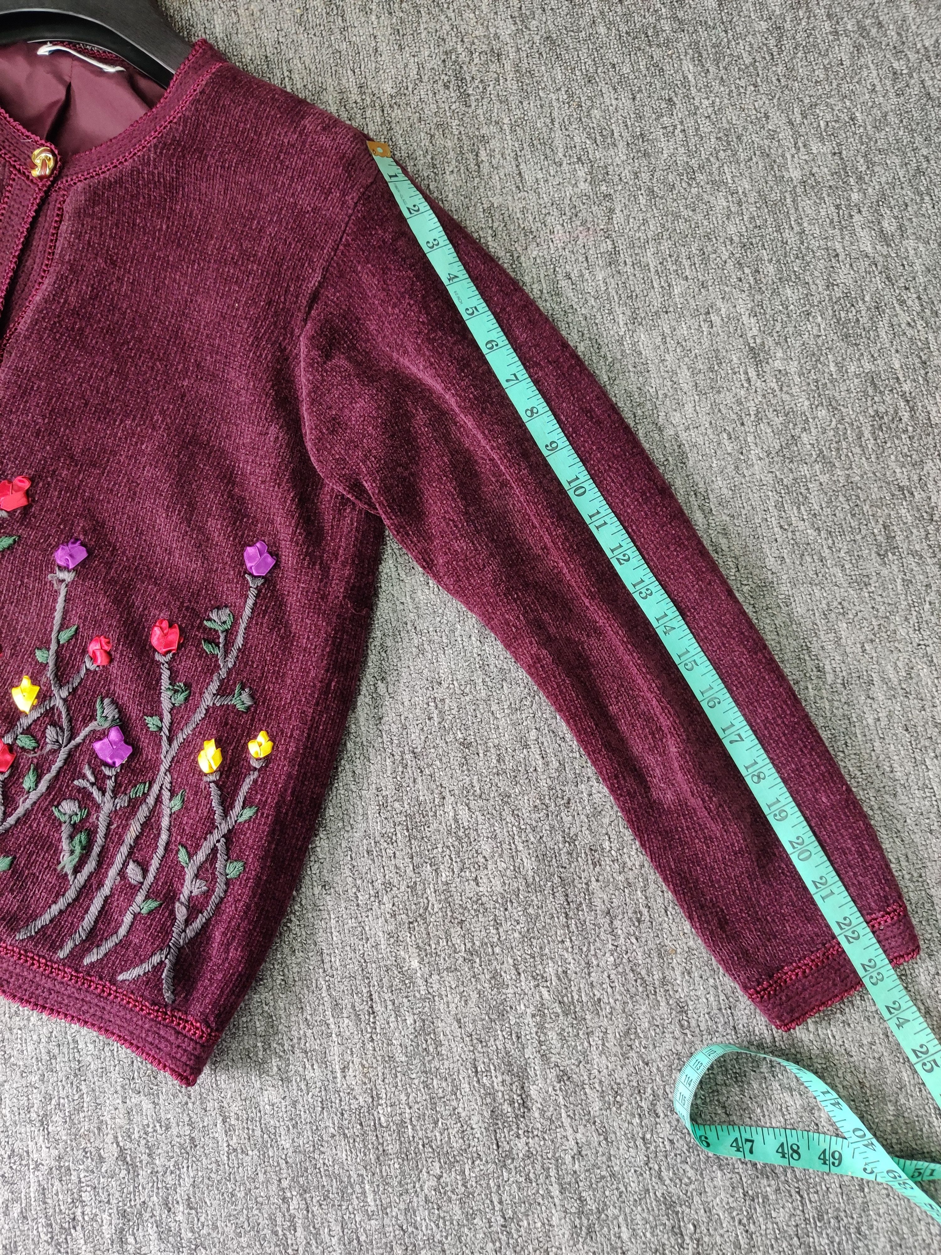Japanese Brand Vintage Emrald Princess Embroidery Floral Cardigan Size US M / EU 48-50 / 2 - 15 Thumbnail