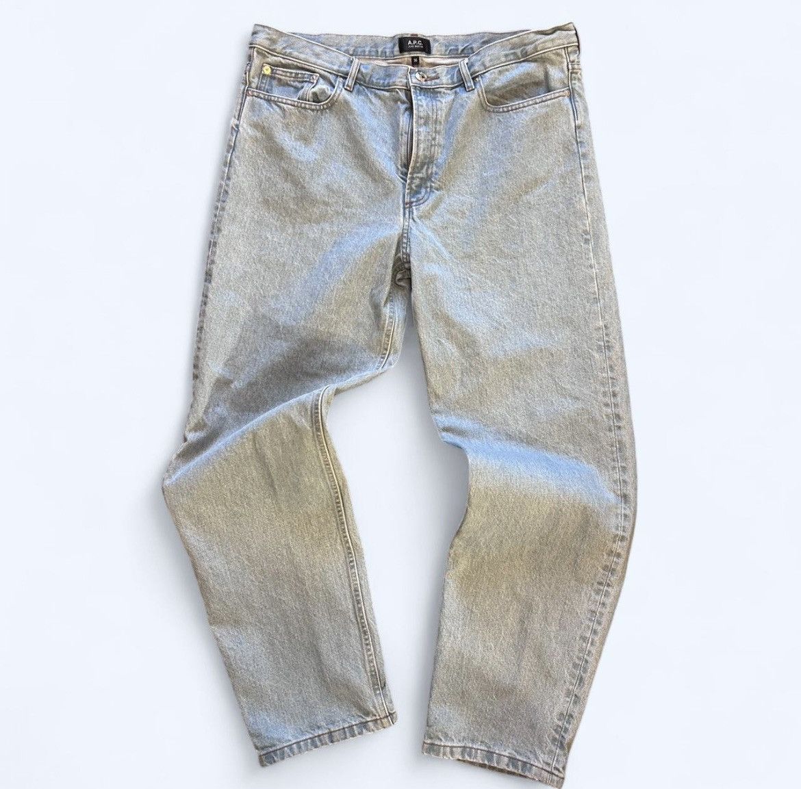 A.P.C. Jean Martin Light Wash Selvedge Denim Jeans 36x30