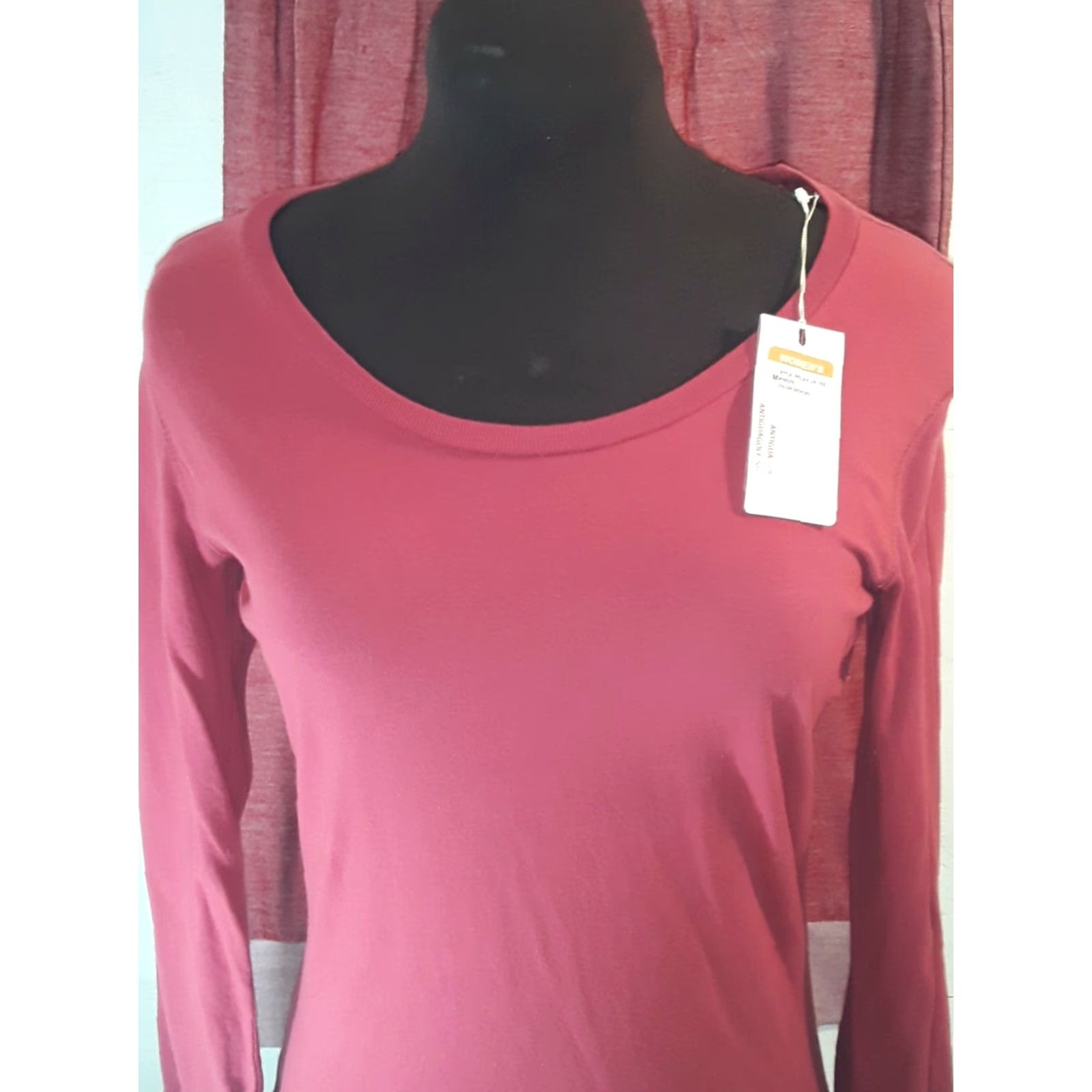 Vintage VINTAGE: no matter; 2pc outfit: Antigua red band pants set, CrossFit activewear, long sleeve top & 2 tone pants, M, Women, Red, Open neck sweatshirt? Size 32" / US 10 / IT 46 - 3 Thumbnail