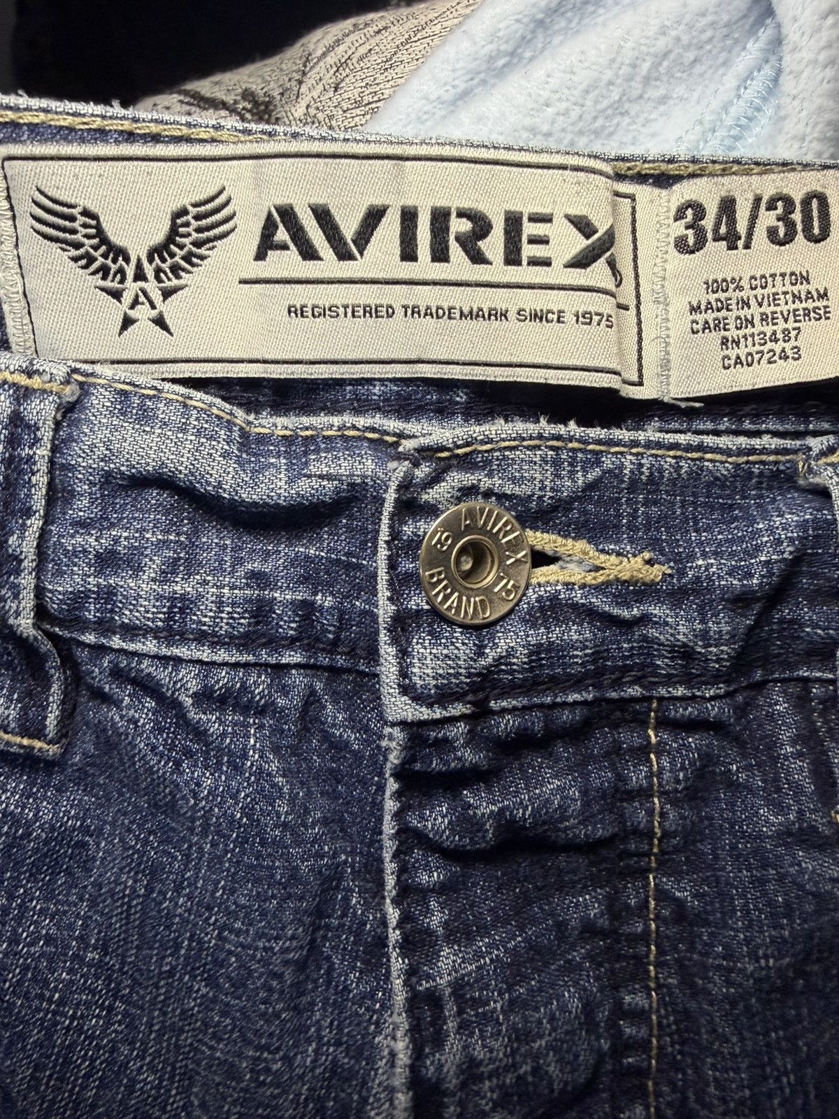 Avirex Avirex Y2K Cut-Off High Waisted embroidery Shorts Size 34. Size 34" / US 12 / IT 48 - 3 Thumbnail