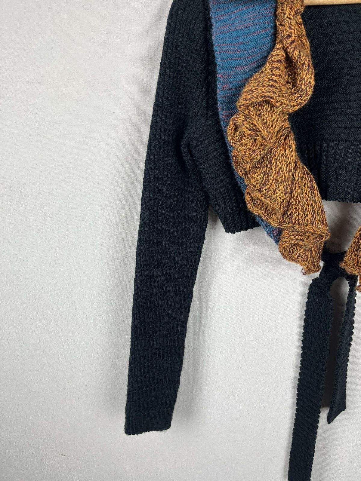 Vintage Vintage Save The Queen Cropped Knit Cardigan Ruffle Collar Size S / US 4 / IT 40 - 3 Thumbnail