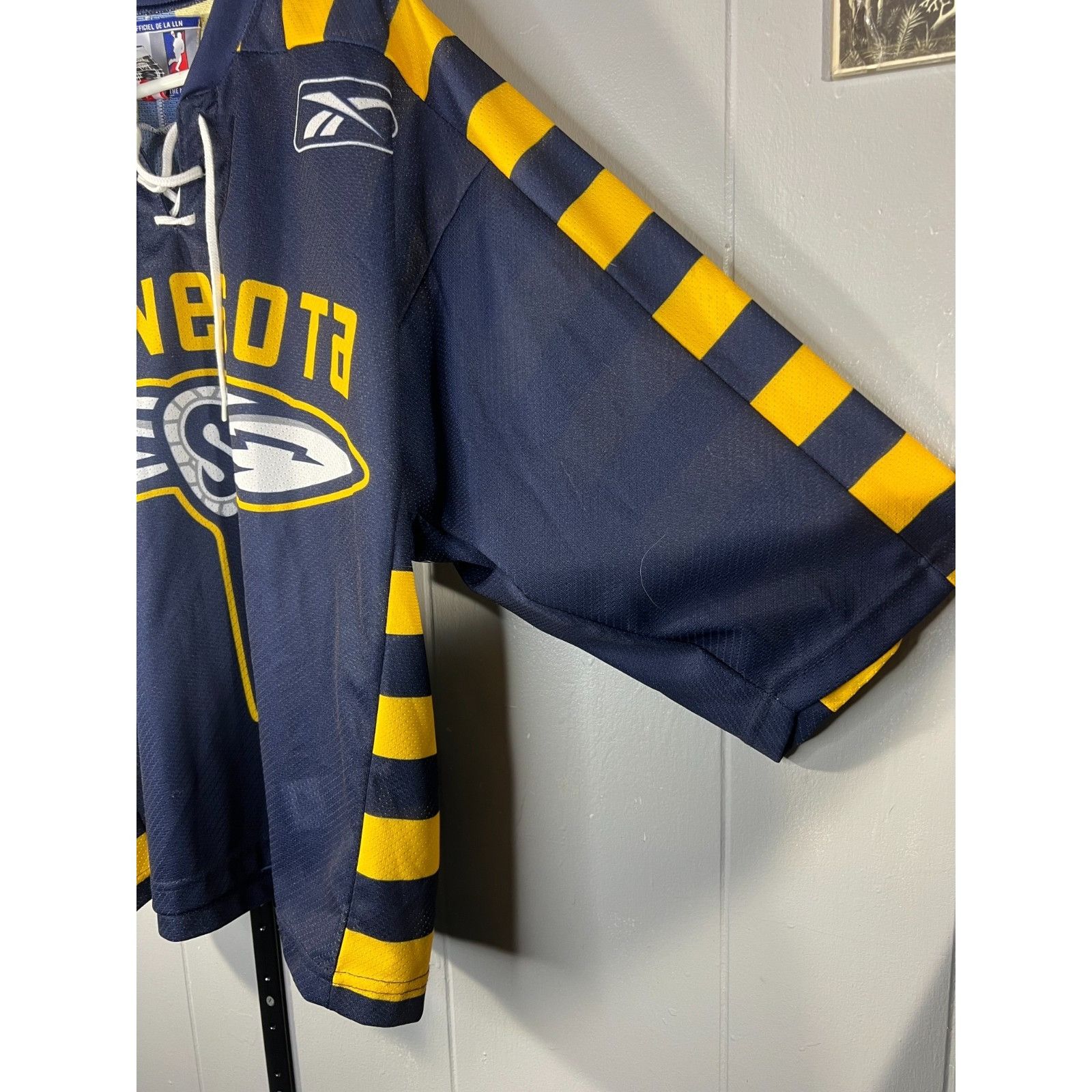 Reebok VTG Minnesota Swarm Jersey Mens MD Canada Navy Yellow NLL La Size US M / EU 48-50 / 2 - 3 Thumbnail