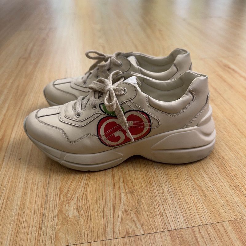 Gucci Gucci Rhyton Apple Print Casual Kids Shoes 0079 Size US 5 / EU 37 - 1 Thumbnail
