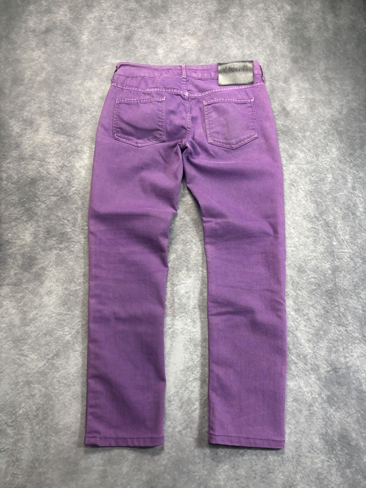 Just Cavalli × Roberto Cavalli × Vintage 2000s Just Cavalli Jeans Vintage Roberto Cavalli Purple Pant Size 29" - 1 Thumbnail
