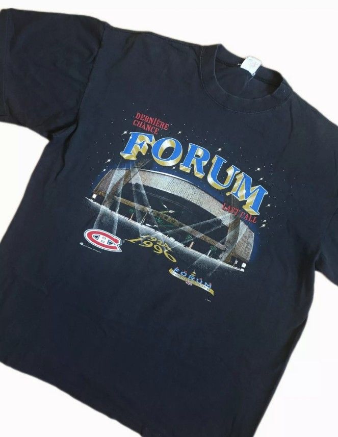 NHL × Vintage Vintage Montreal Canadian "Forum Last Call" 90s t- shirt Size US XL / EU 56 / 4 - 2 Thumbnail