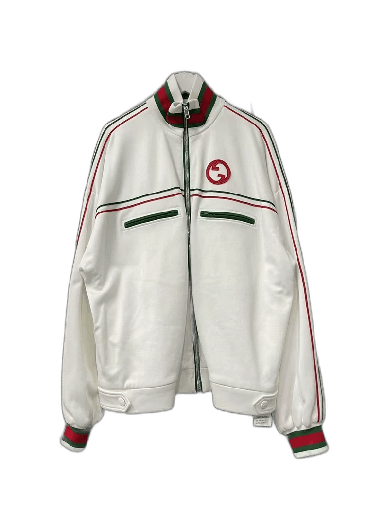 Gucci Gucci Red Green Striped Logo Jacket Size US L / EU 52-54 / 3 - 1 Thumbnail