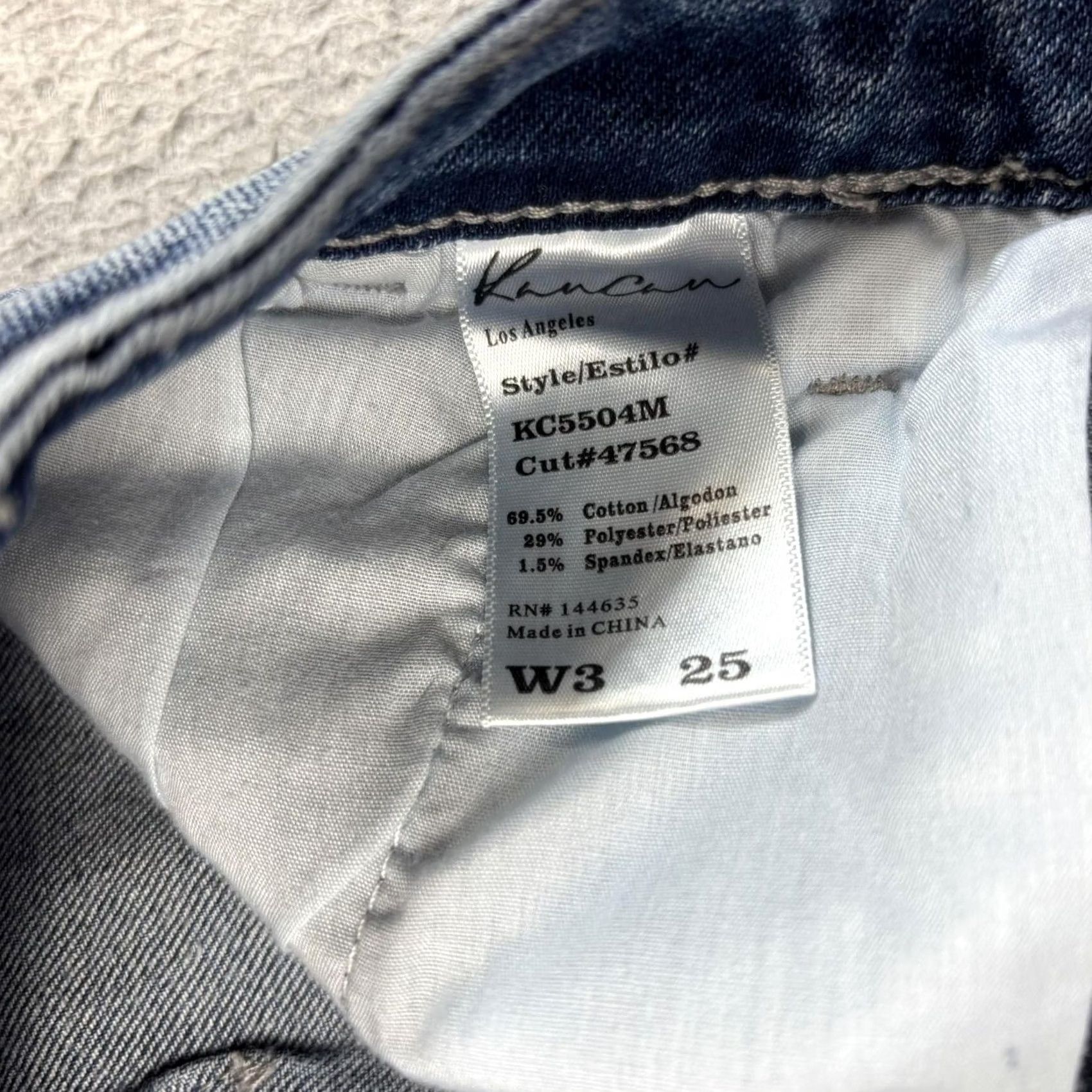 Vintage KanCan Jeans Juniors 3/25 Blue Med Wash High Rise Wide-Leg Cargo Denim Stretch Jeans Womens Size 26" / US 2 / IT 38 - 3 Thumbnail