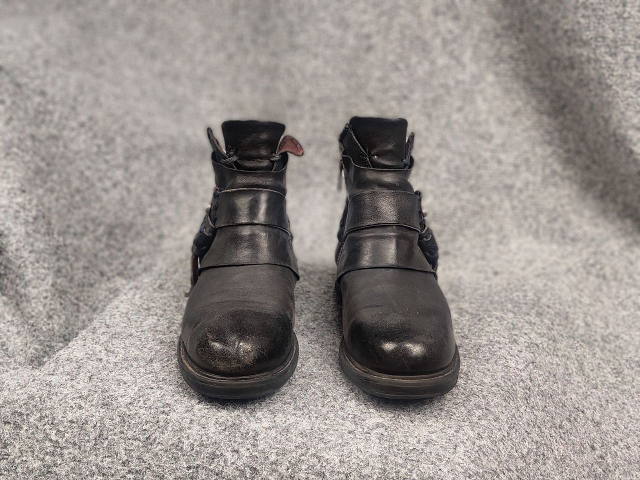A.S.98 A.S.98 Vintage Durable Leather Zip buckles Ankle Boots Size US 6 / IT 36 - 8 Thumbnail