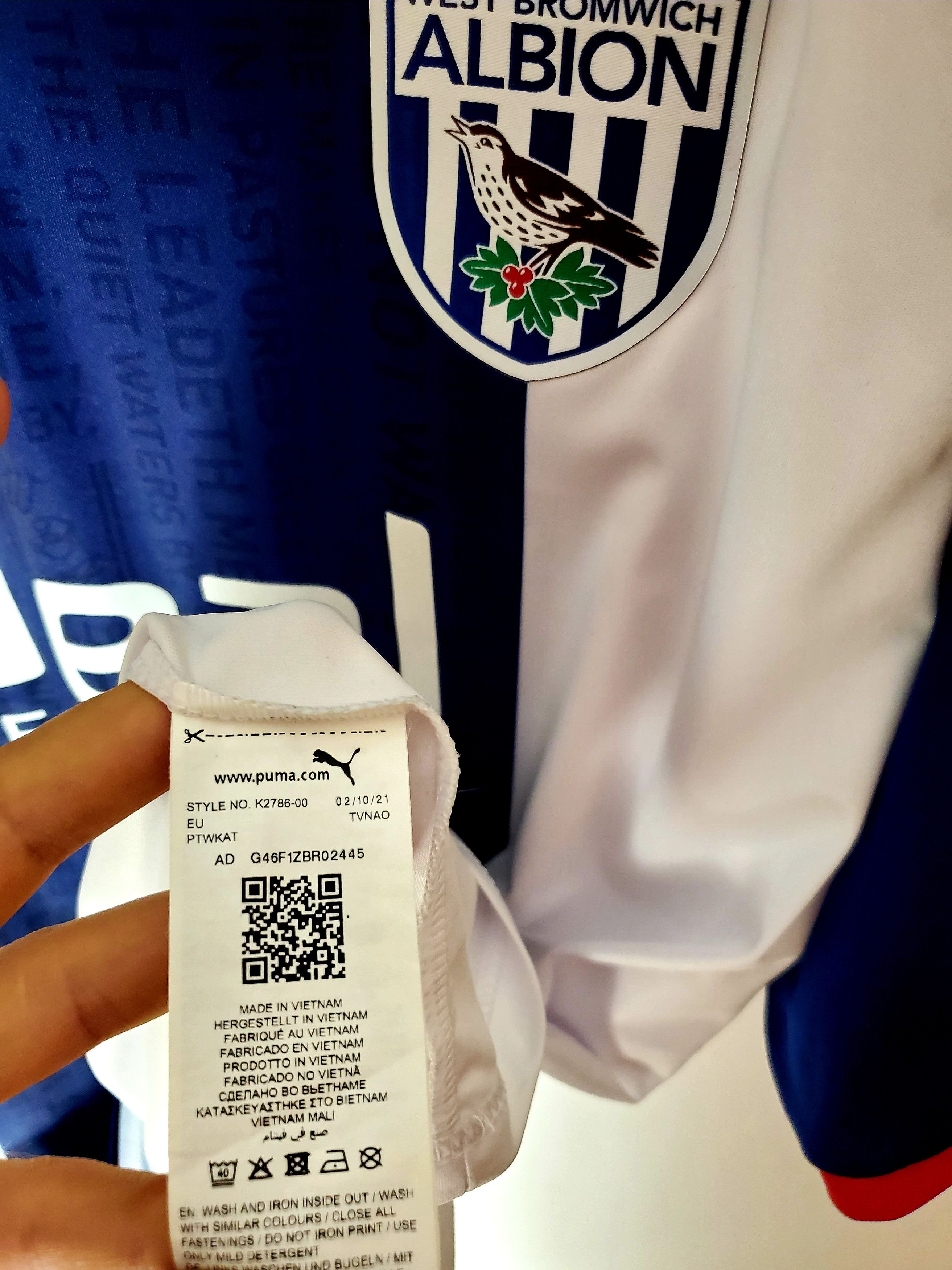 Puma West Bromwich Albion Jersey 2022/2023 perfect condition XXl Size US XXL / EU 58 / 5 - 4 Thumbnail