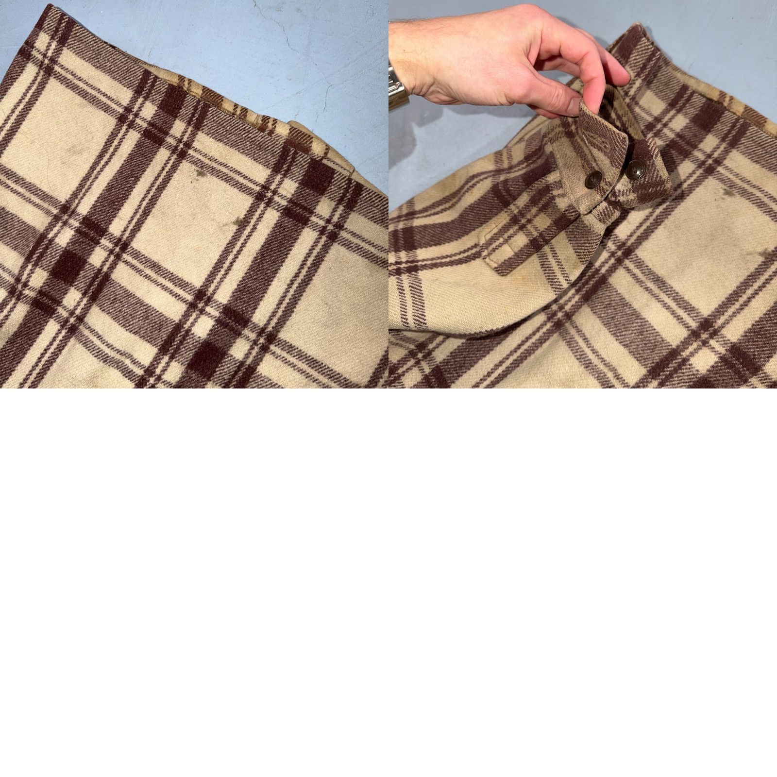 Vintage Woolrich Jacket Main Selling Point: Vintage Woolrich Mackinaw Hunter Plaid 38 Gray Brown Wool RARE 40s 50s Jacket Mens Size US XXS / EU 40 - 11 Thumbnail