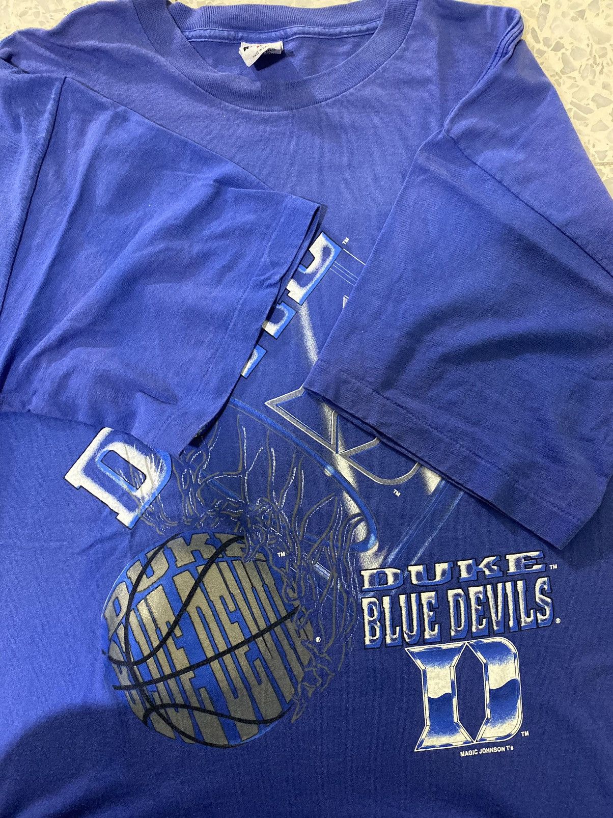 NBA Vintage Riddel Duke Blue Devil Magic Johnson Copyright Size US XL / EU 56 / 4 - 4 Thumbnail