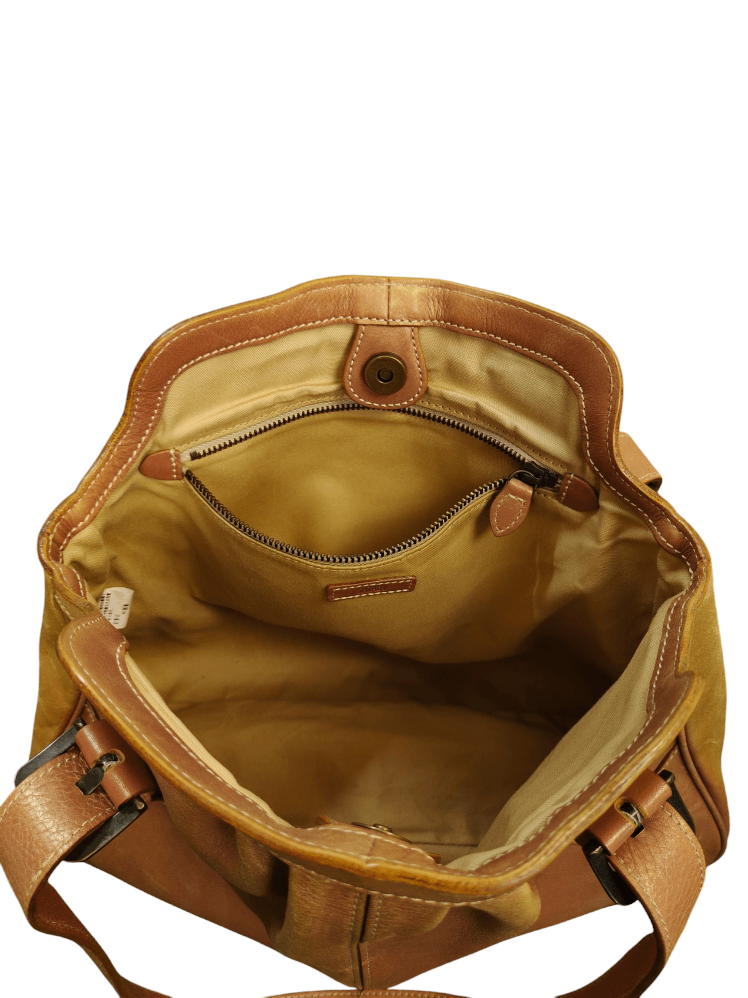 Vintage Sazaby Japan Patina Leather Shoulder Tote Bag