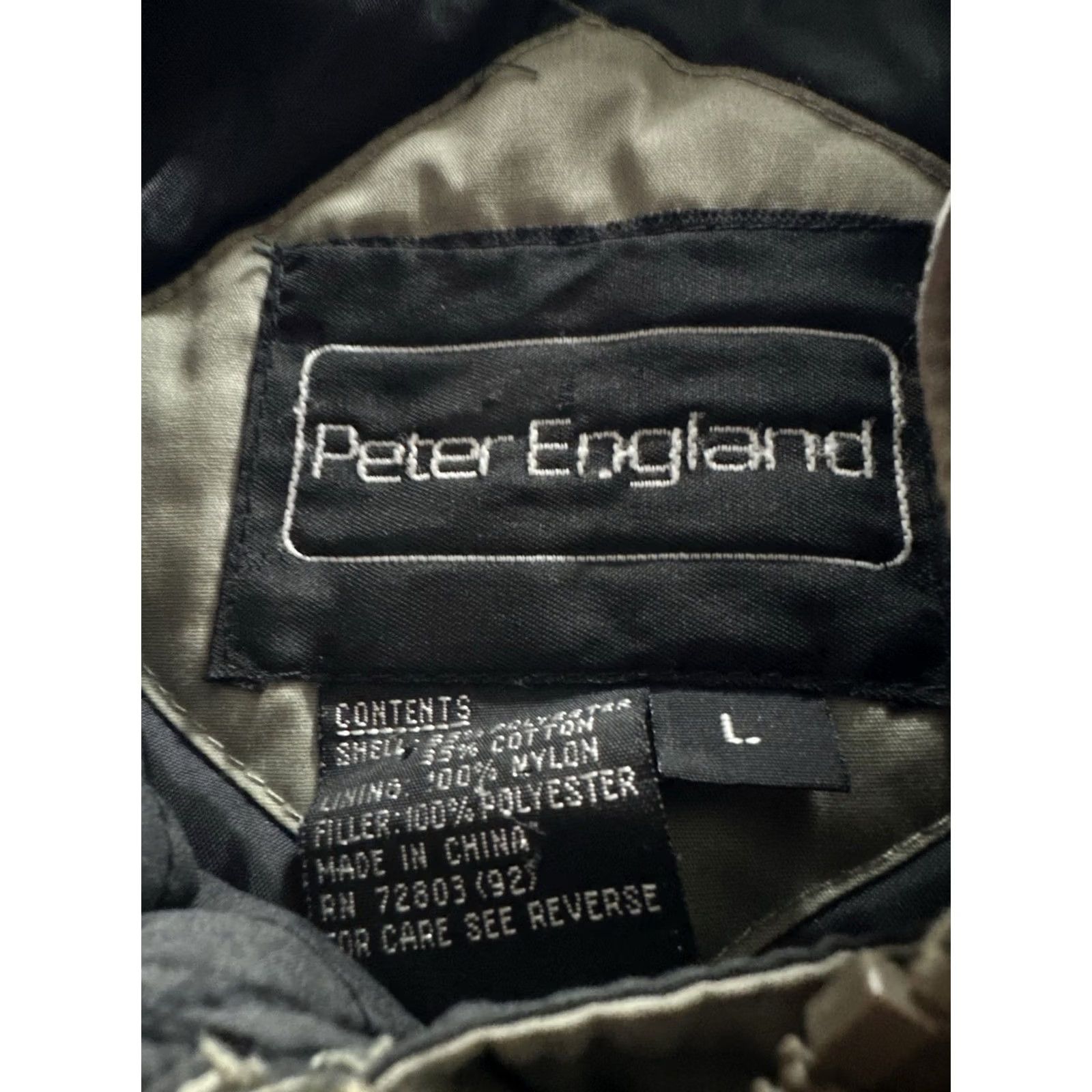 Olive VINTAGE Peter England Coat Mens M Olive Bomber Jacket Jacket/Coat Short Solid Green 80s 90s Classic Designer Motorcycle Mens Size US M / EU 48-50 / 2 - 5 Thumbnail
