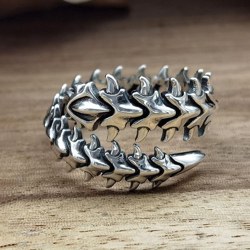 Vintage Resizable Vintage Punk Centipede Geometric Spine Ring Size ONE SIZE - 6 Thumbnail