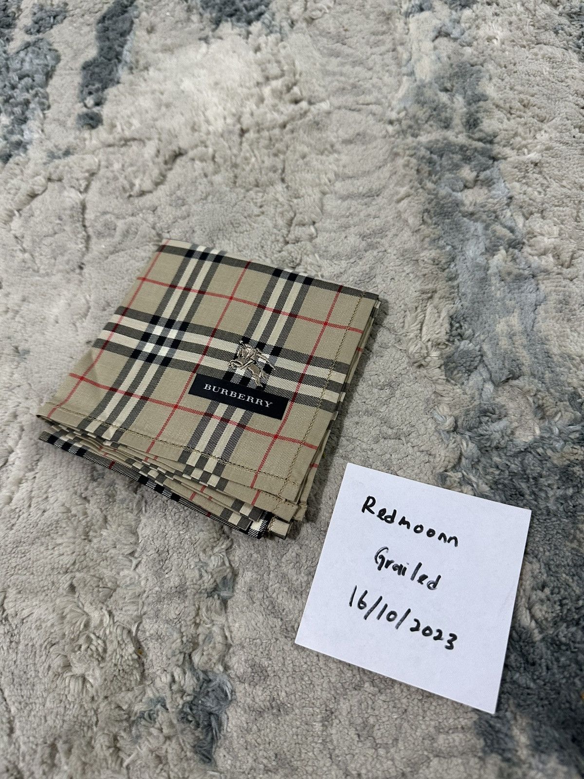 Vintage Burberry Handkerchief new with sticker tag