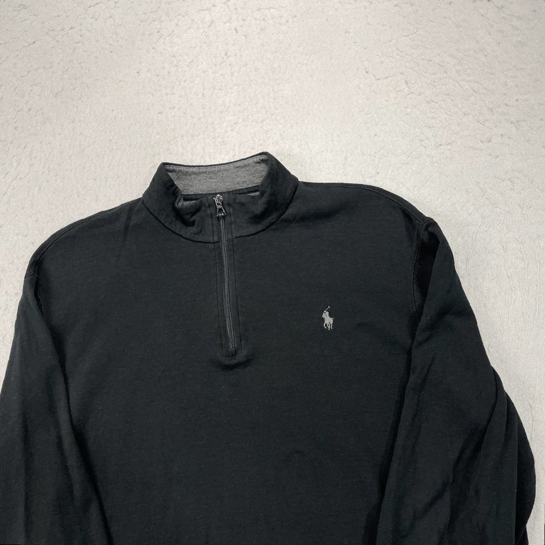 Polo Ralph Lauren Polo Ralph Lauren Sweater Mens XL Black Gray Performance 1/4 Quarter Zip Preppy Shirt Pullover Knit Mock Neck Zipper Embroidered Logo Vintage: No Size US XL / EU 56 / 4 - 3 Thumbnail